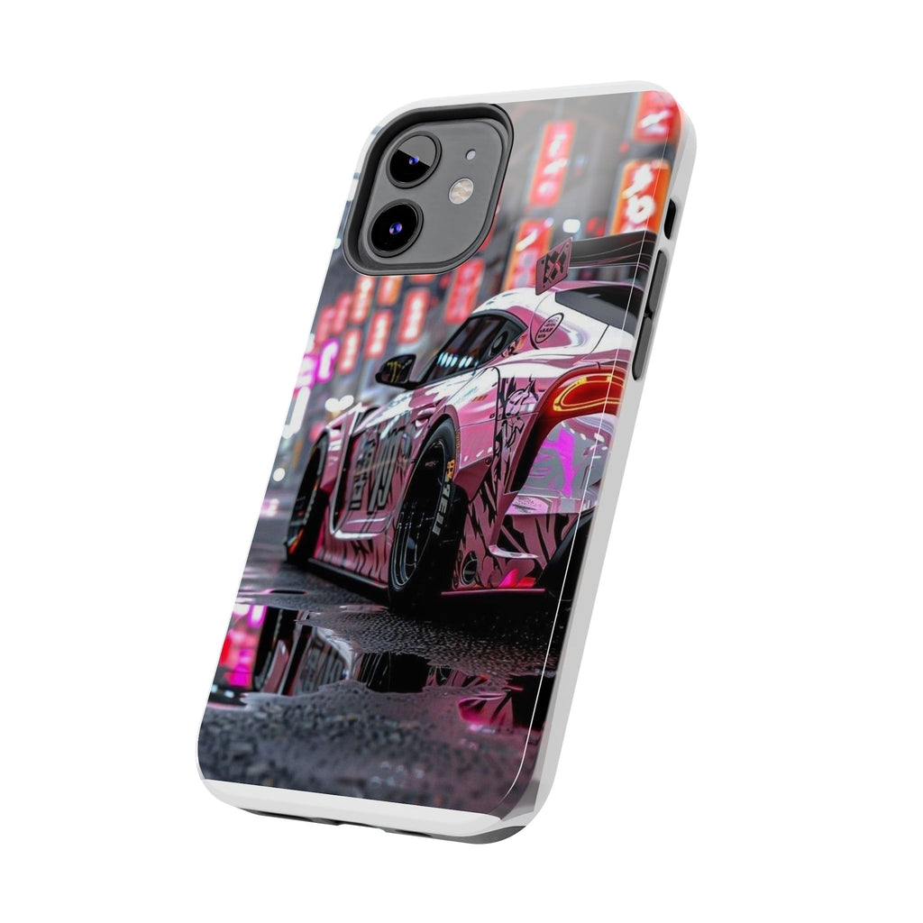 Pink Sports Car Tough Phone Cases for Iphones & Samsung Phones Durable