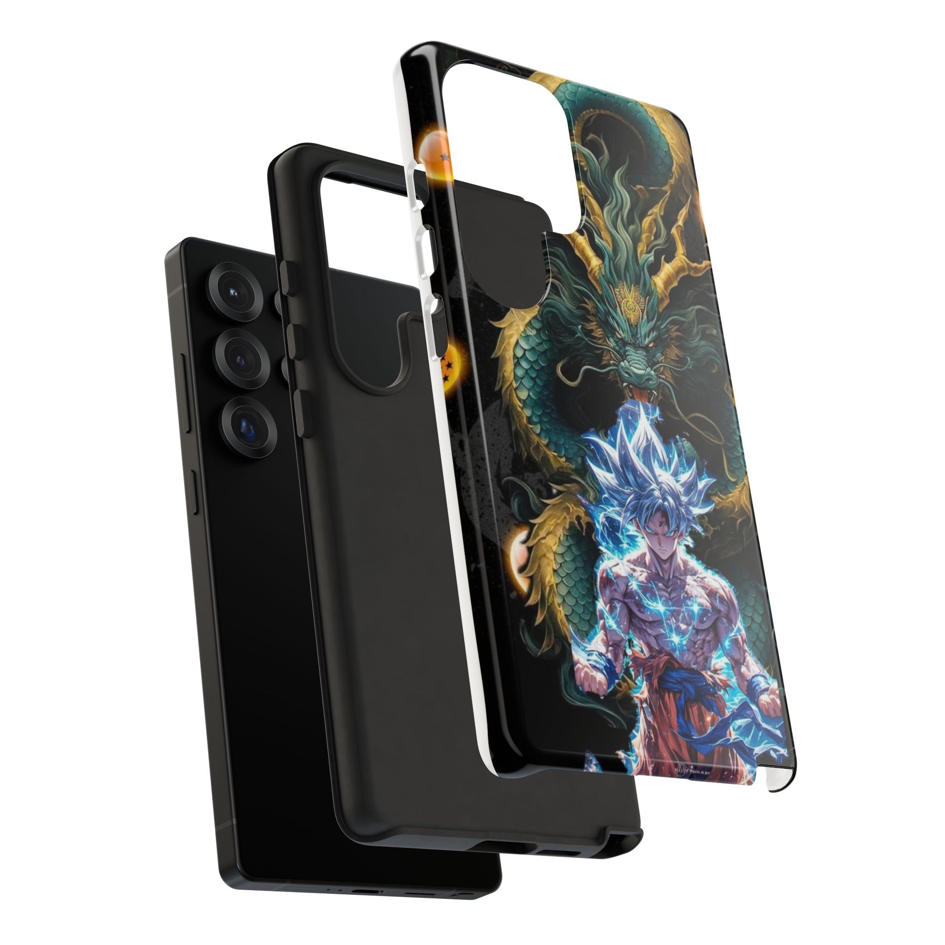 Anime Goku x Shenron Dragonball Z Tough Cases for iPhones, Samsung, and Pixel