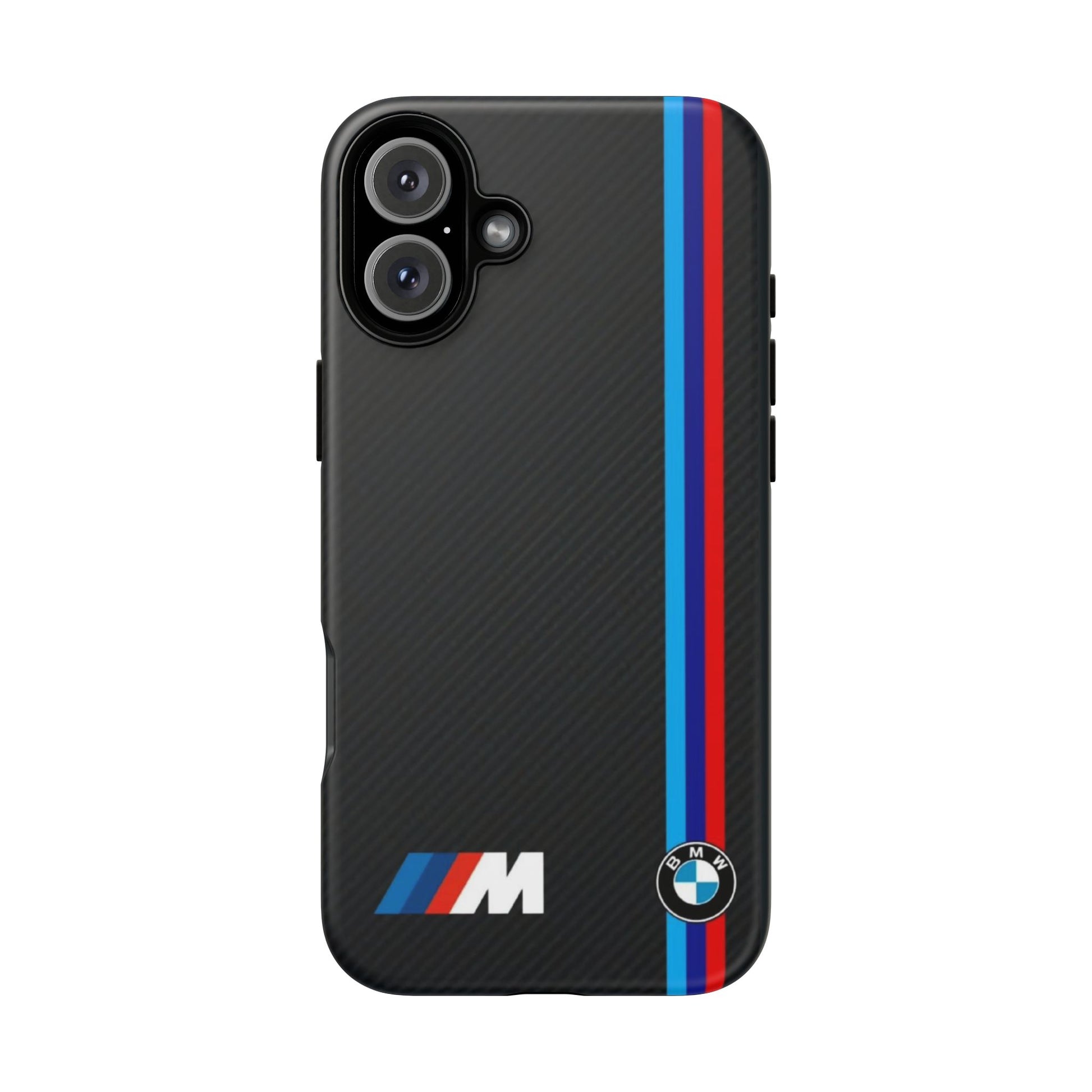 BMW M Stripes Carbon Fiber Design Tough Cases for iPhones, Samsung, and Pixel