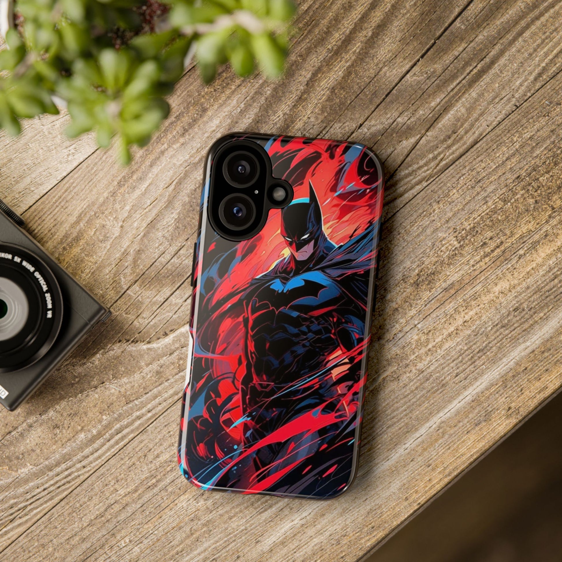 The Dark Knight Batman Art Tough Cases for iPhones, Samsung, and Pixel