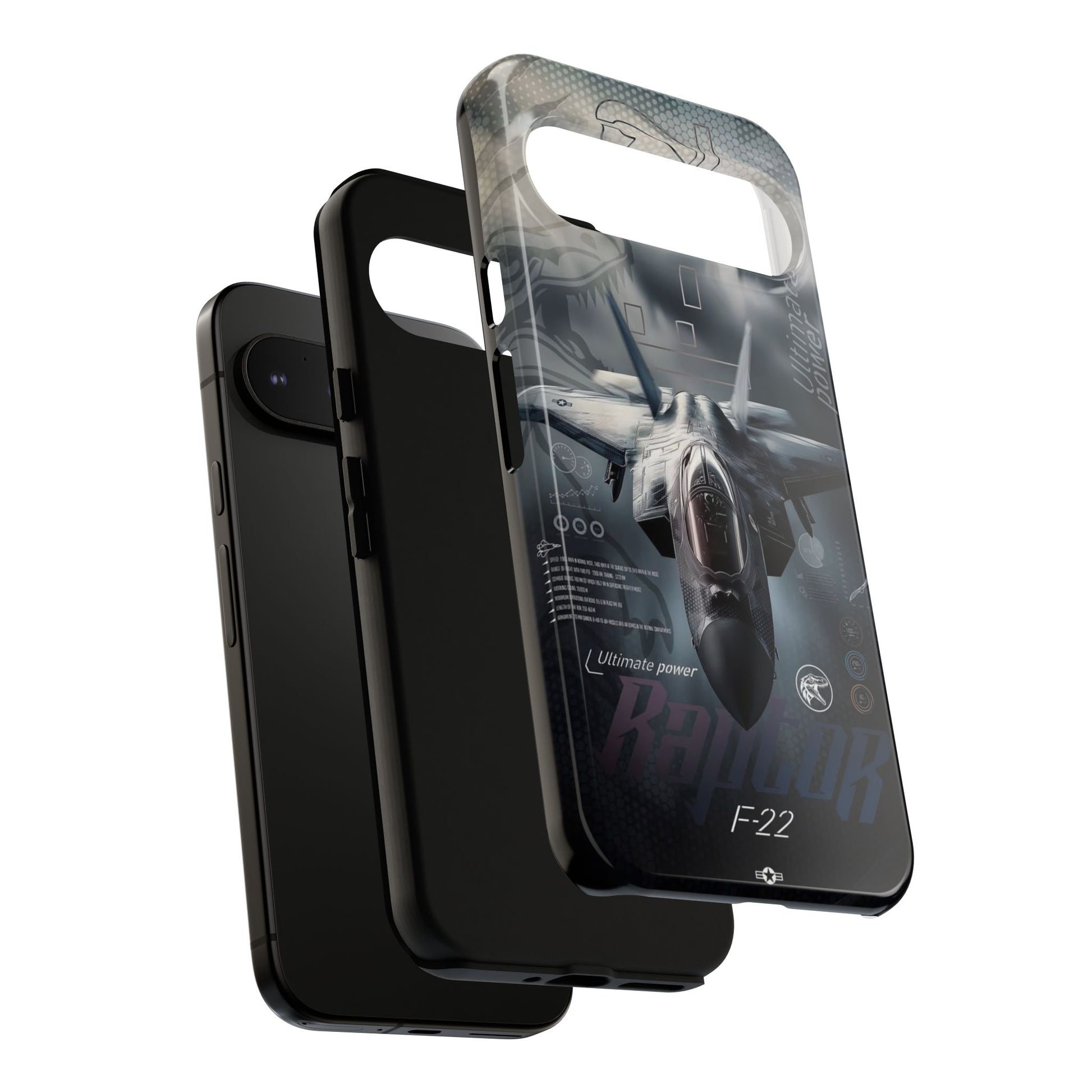 F-22 Raptor Fighter Jet Tough Cases for iPhones, Samsung, and Pixel