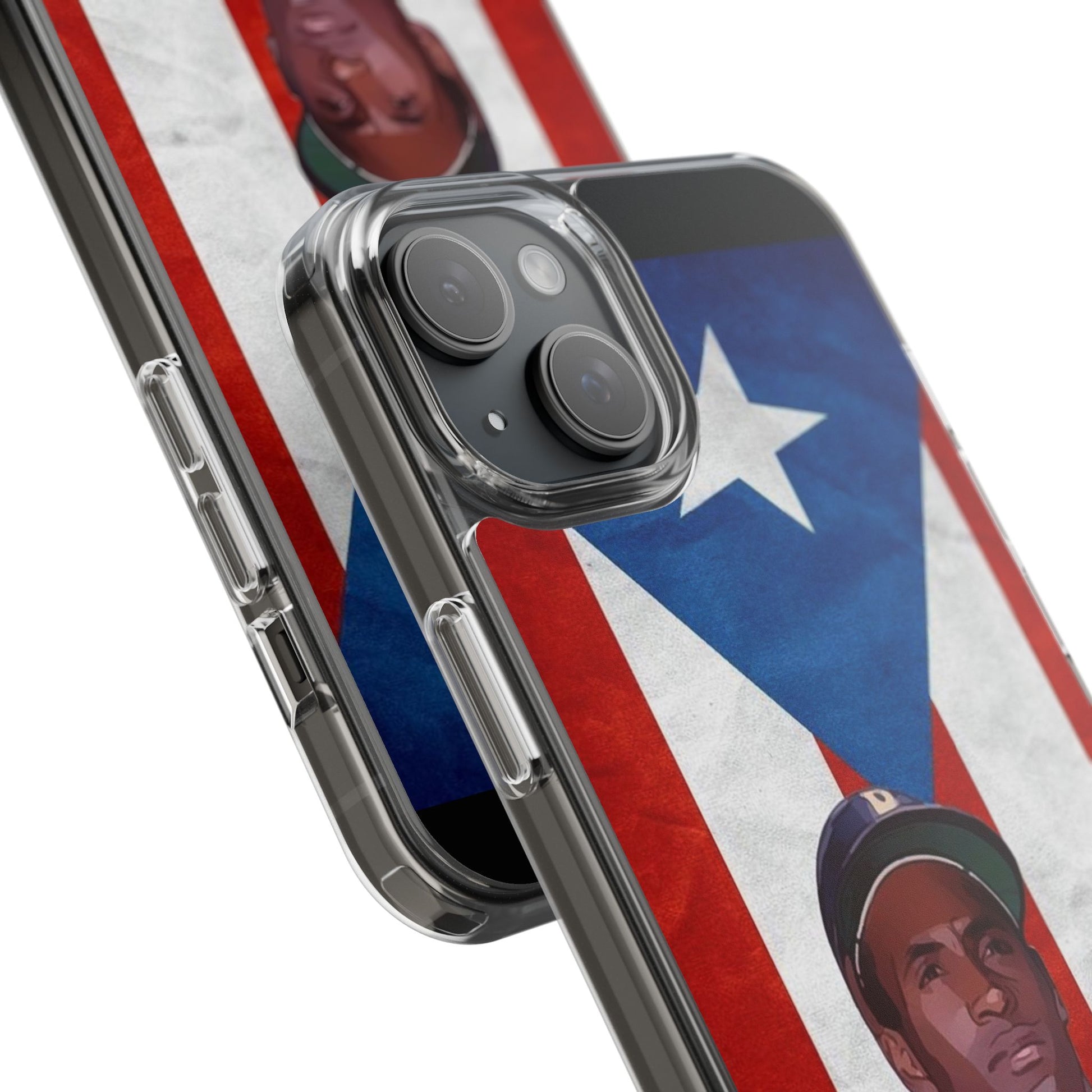 Puerto Rican Baseball Legend Clemente inspired Protective Iphone, Samsung case