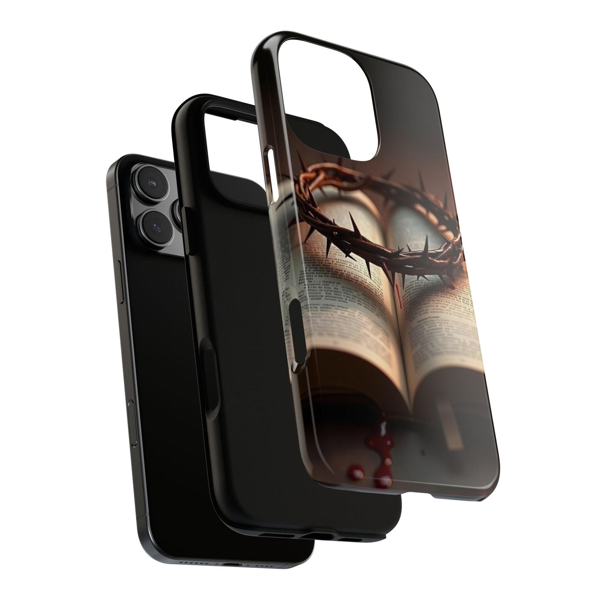 Crown of Thorns and Bible Christian Tough Cases for iPhones, Samsung, and Pixel