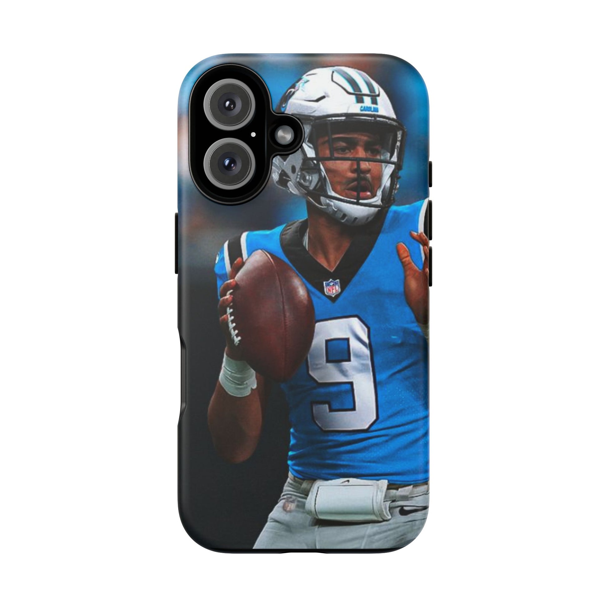 Carolina Panthers Bryce Young Football Tough Cases for iPhones, Samsung, and Pixel