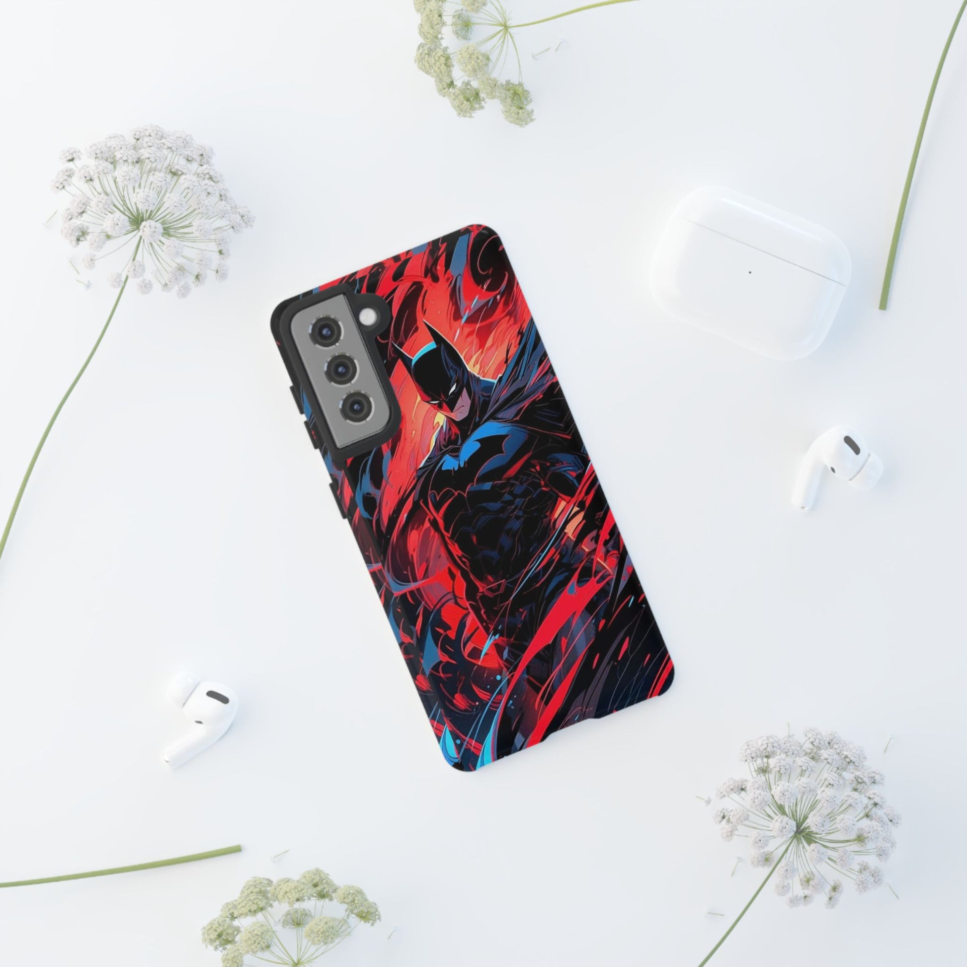 The Dark Knight Batman Art Tough Cases for iPhones, Samsung, and Pixel
