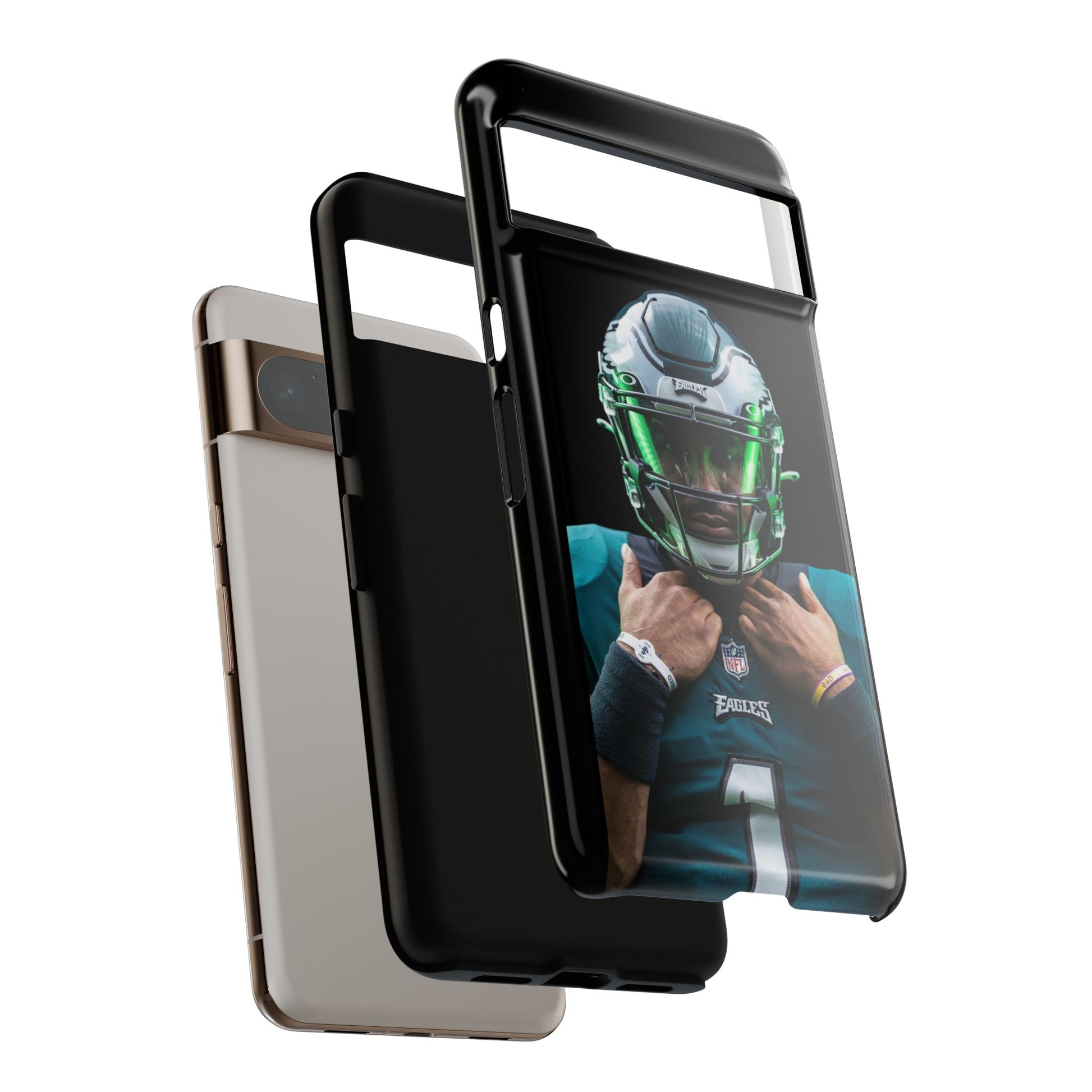 Eagles Football Jalen Hurts Tough Cases for iPhones, Samsung, and Pixel