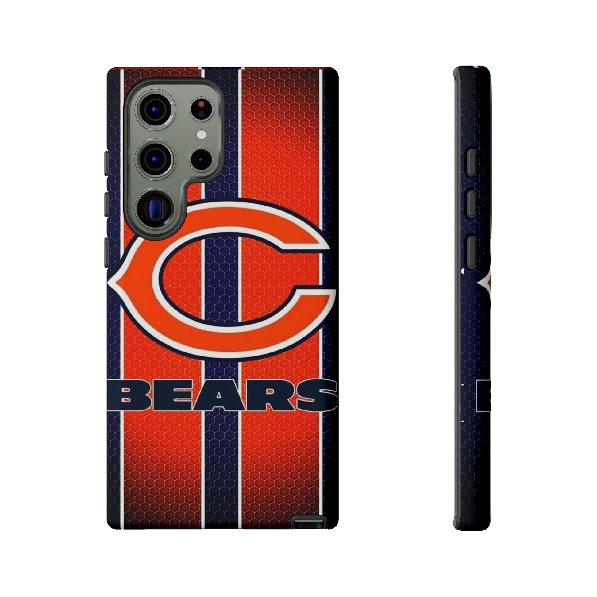 Chicago Bears Stripes Football Phone Case, Tough Cases for iPhones, Samsung, and Pixel