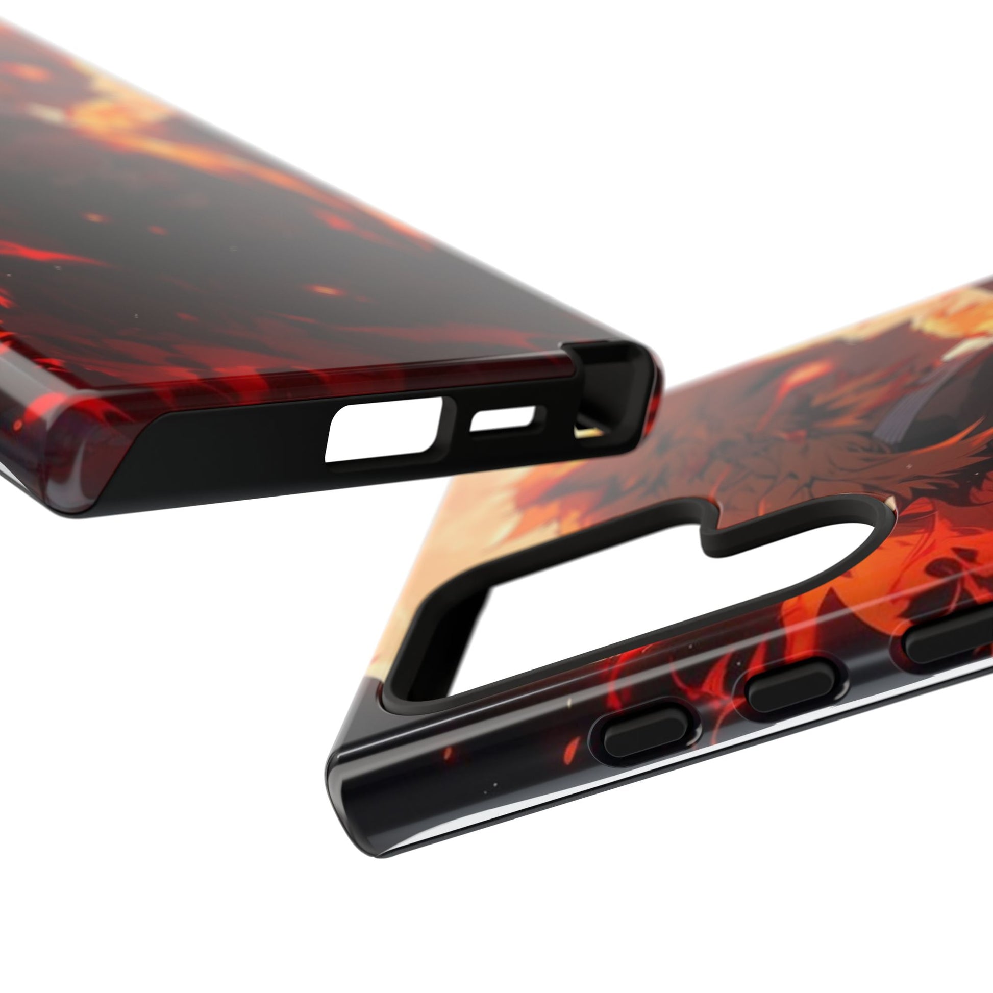 Demon Sl;ayer Rengoku Anime Phone Case, Tough Cases for iPhones, Samsung, and Pixel