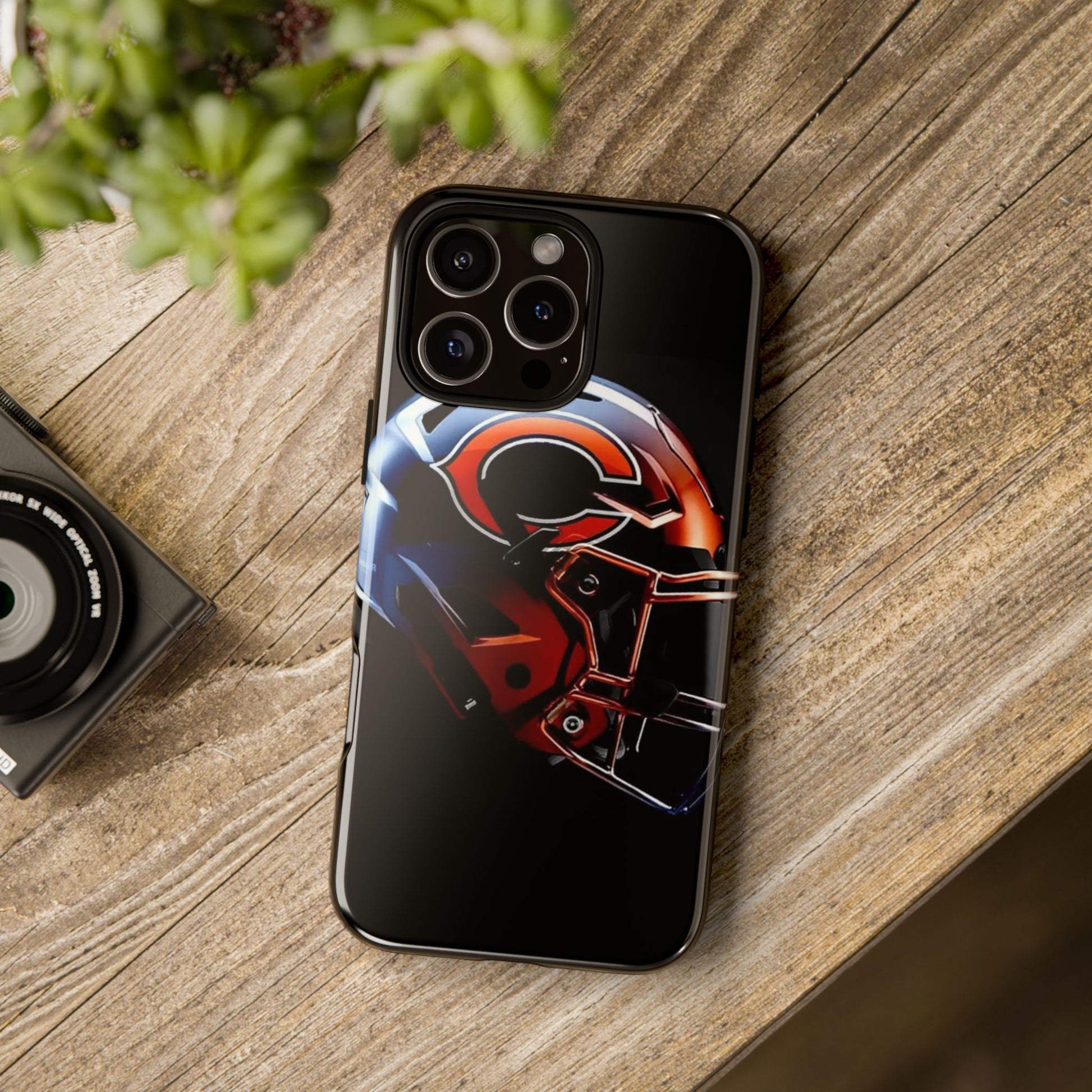 Football Helmet Chicago Bears Phone Case, Tough Cases for iPhones, Samsung, and Pixel