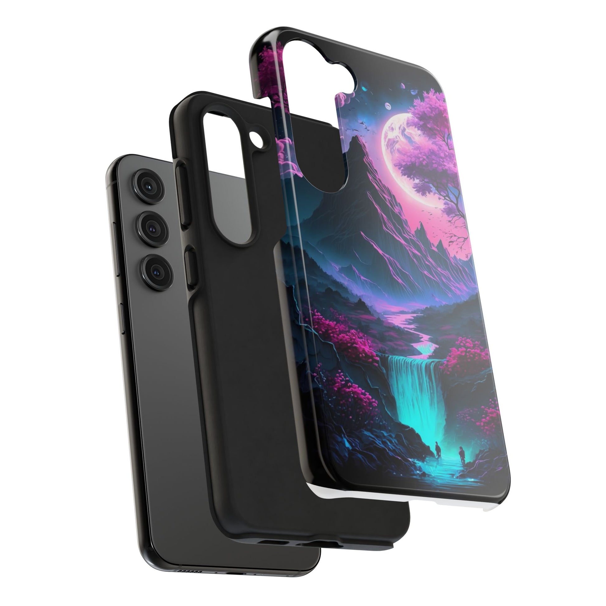 Cherry Blossoms in Japan Themed Tough Phone Cases for Iphones & Samsung Phones