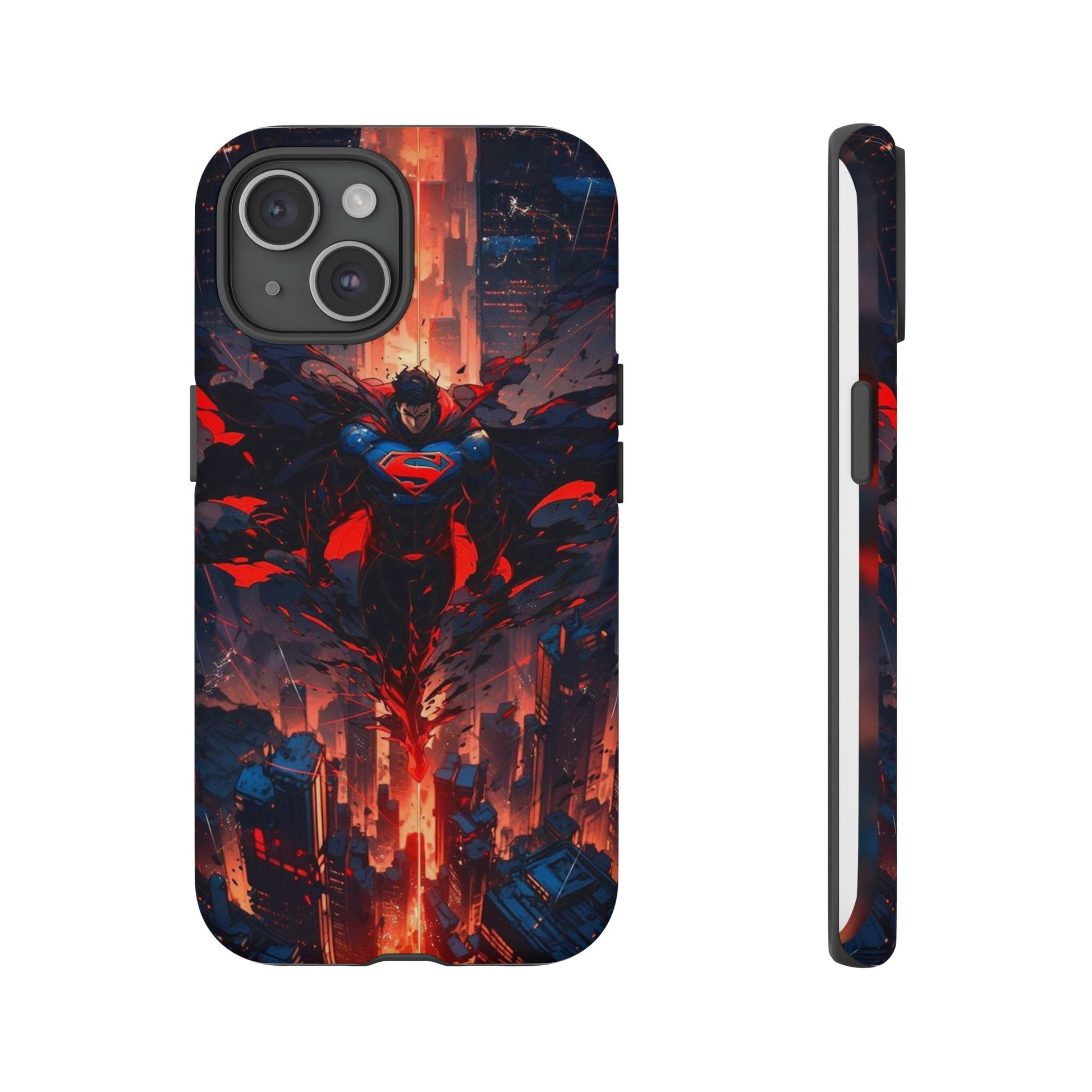Anime Superman Tough Cases for iPhones, Samsung, and Pixel
