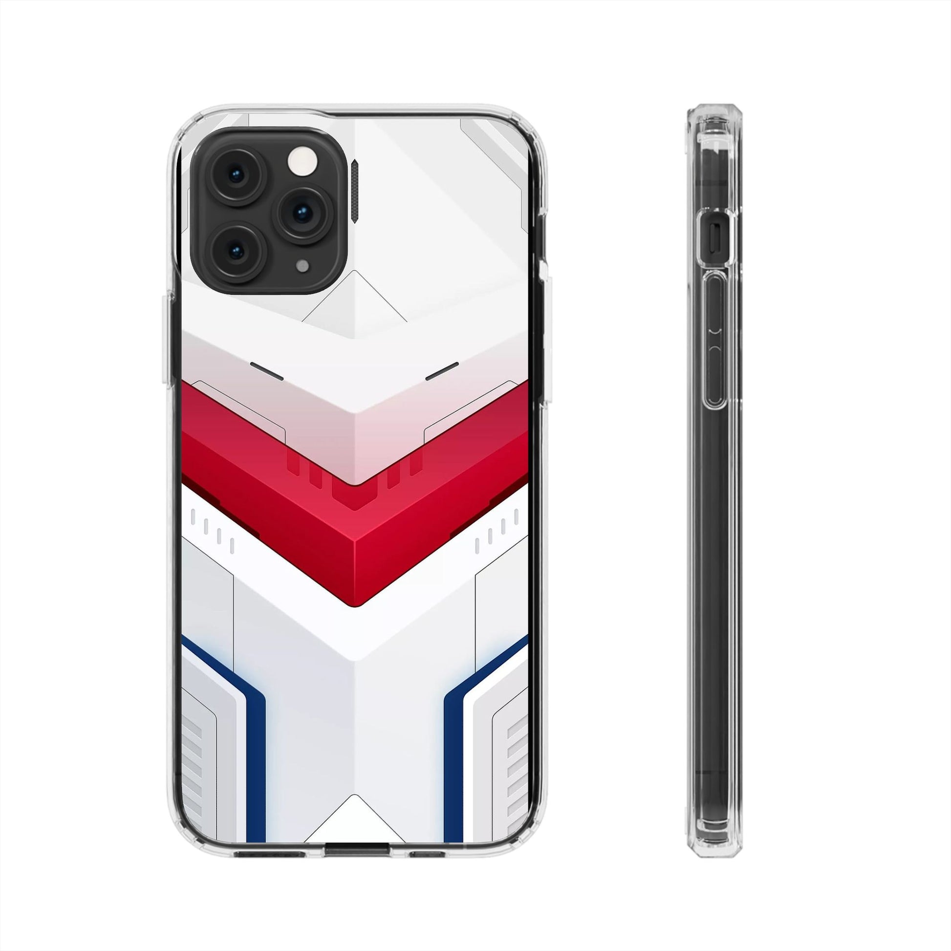 Mecha Armor Phone Case, Gundam Clear Cover for iPhone & Samsung - Gift for Anime