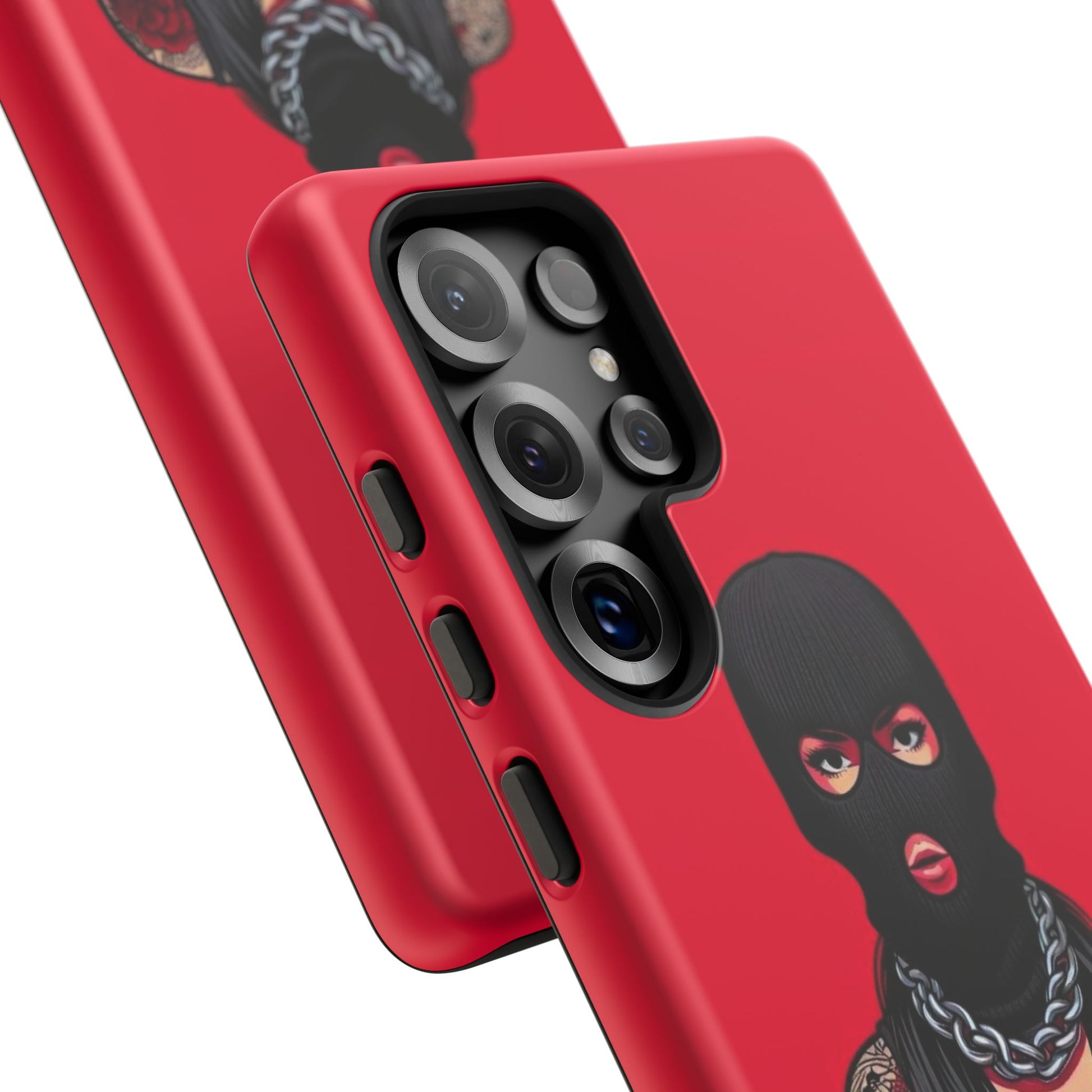 Thug Girl Red Design Tough Cases for iPhones, Samsung, and Pixel