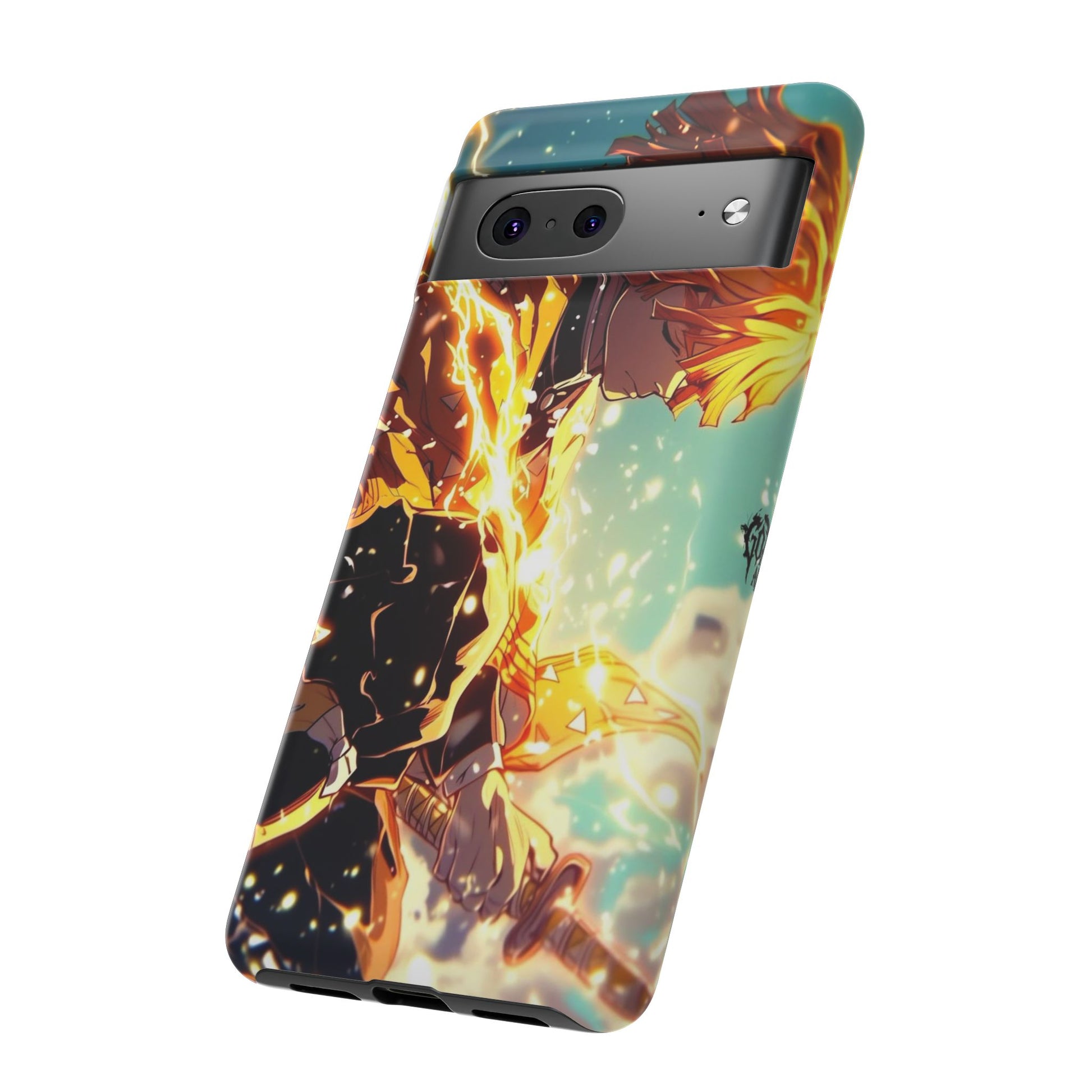 Demon Slayer Zenitsu Anime Theme Phone Case, Tough Cases for iPhones, Samsung, and Pixel