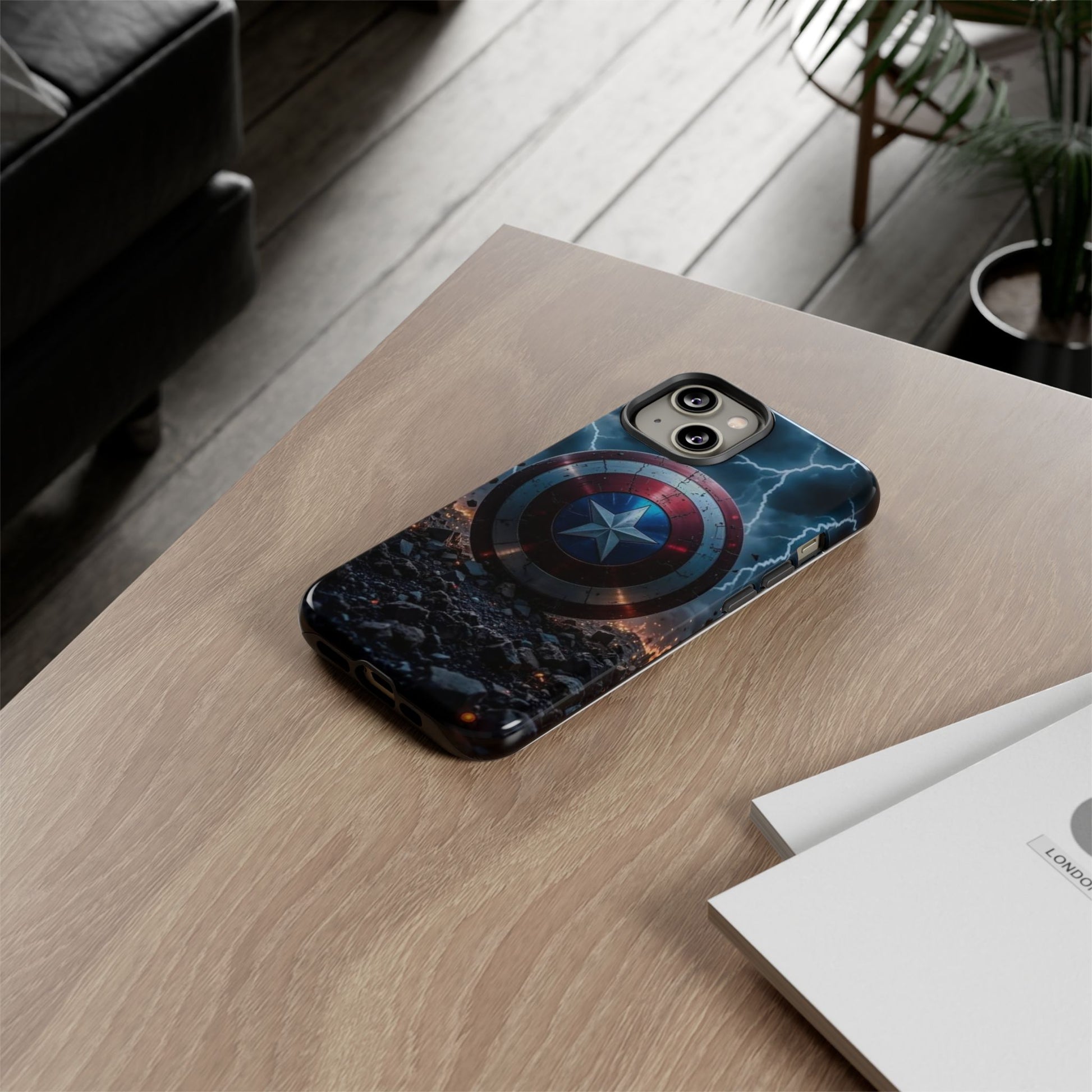 Captain America Shield Tough Cases for iPhones, Samsung, and Pixel
