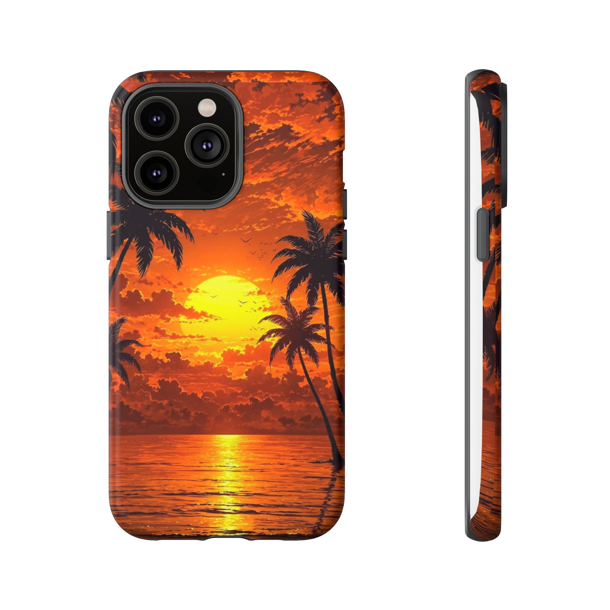 Beautiful Beach Sunset Tough Cases for iPhones, Samsung, and Pixel