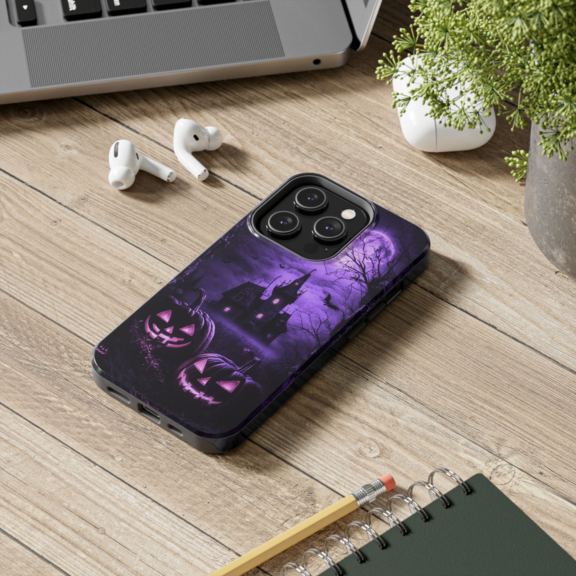 Haunted House Halloween Theme Phone Cases for iPhones & Samsung Phones