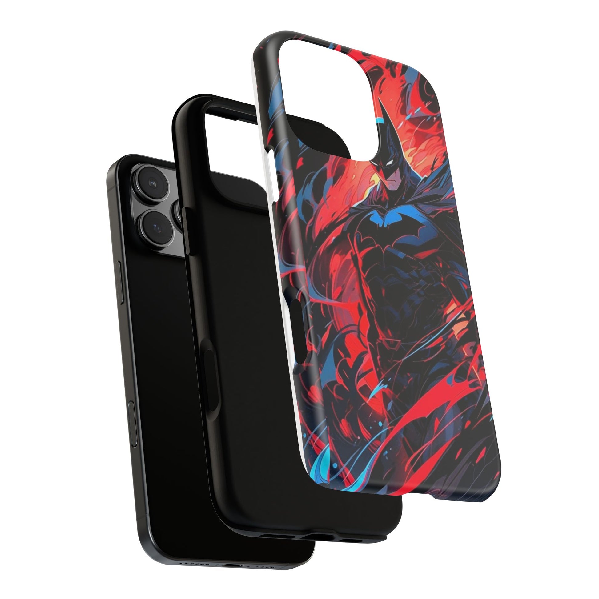The Dark Knight Batman Art Tough Cases for iPhones, Samsung, and Pixel