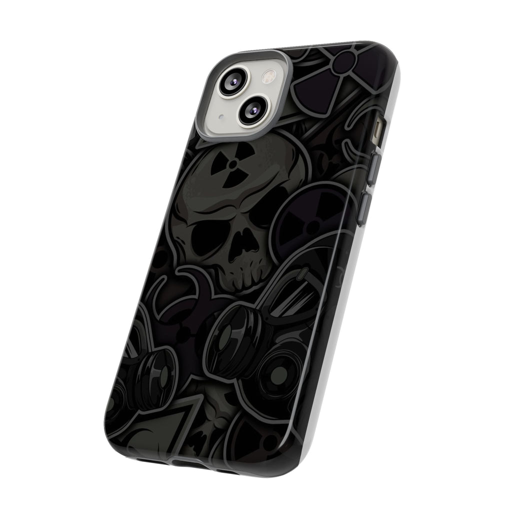 Tough Cases Phone Case, Edgy Skull Design Phone Cover, Gothic Cell Phone Shell