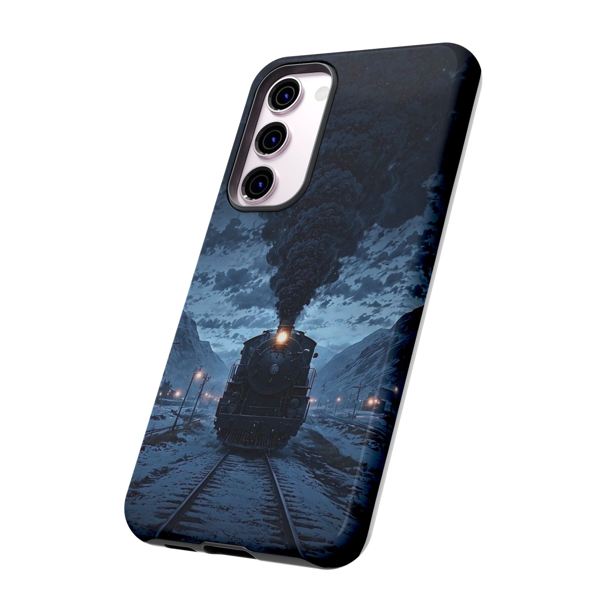 Steam Engine Train Themed Tough Cases for iPhones, Samsung, and Pixel