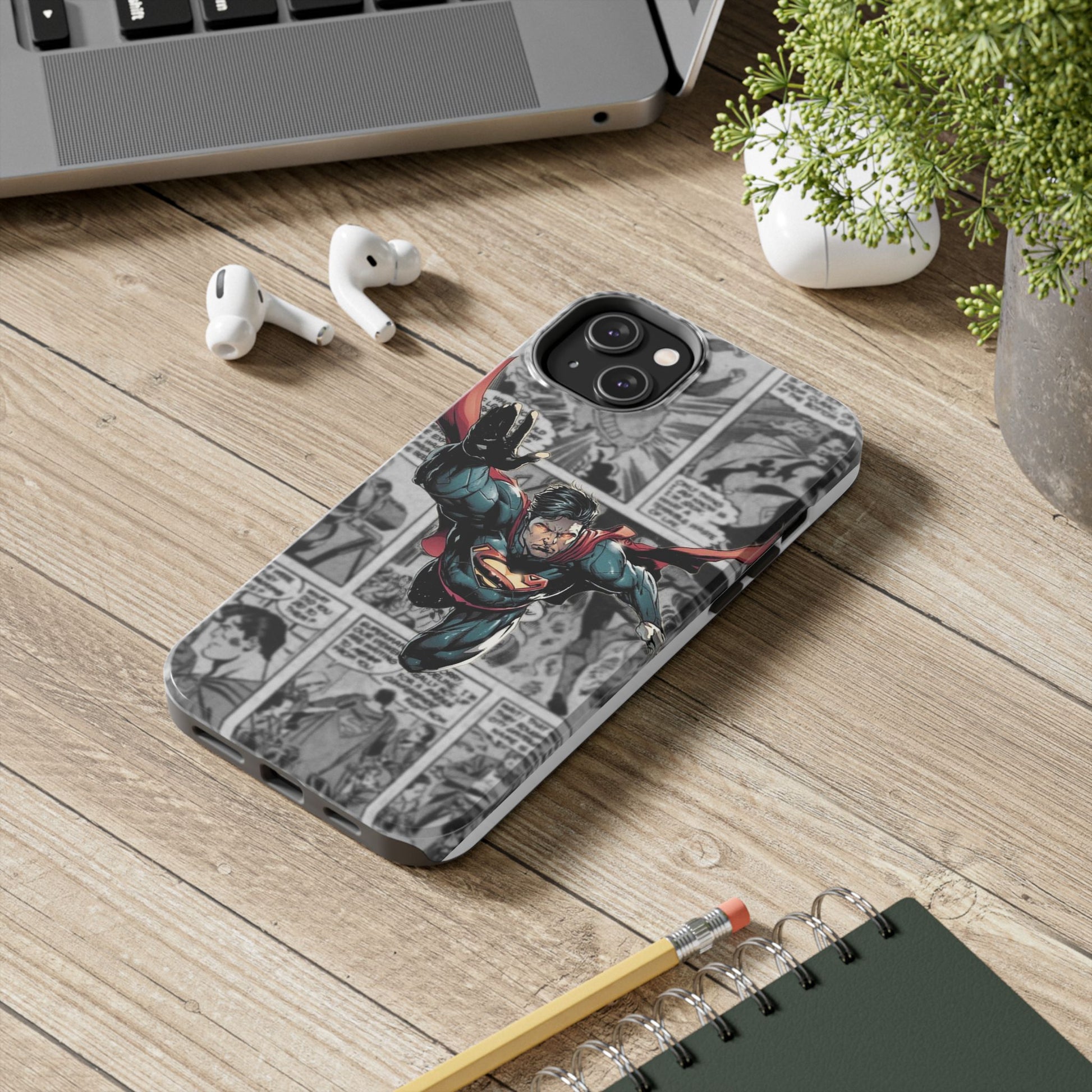 Superman Comic Book Page Theme Phone Cases for Iphones & Samsung Phones