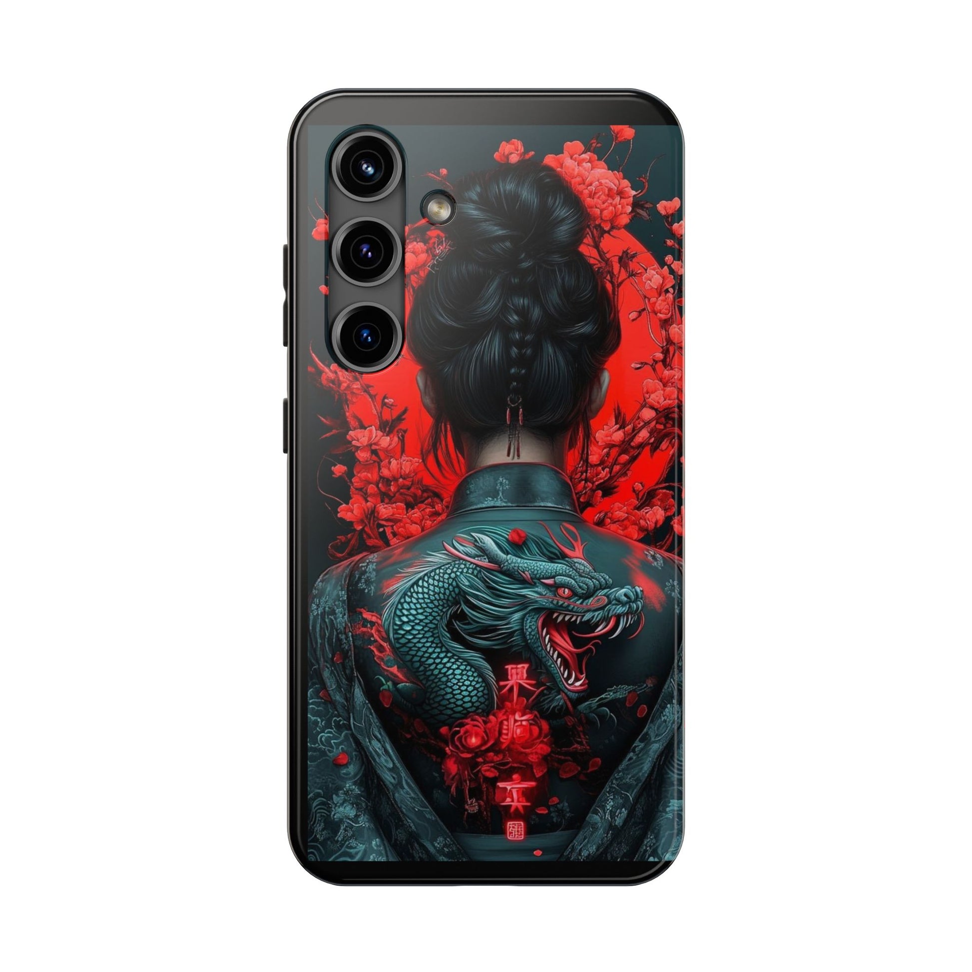 Dragon Geisha Japanese Design Phone Cases for iPhone & Samsung Galaxy Phones