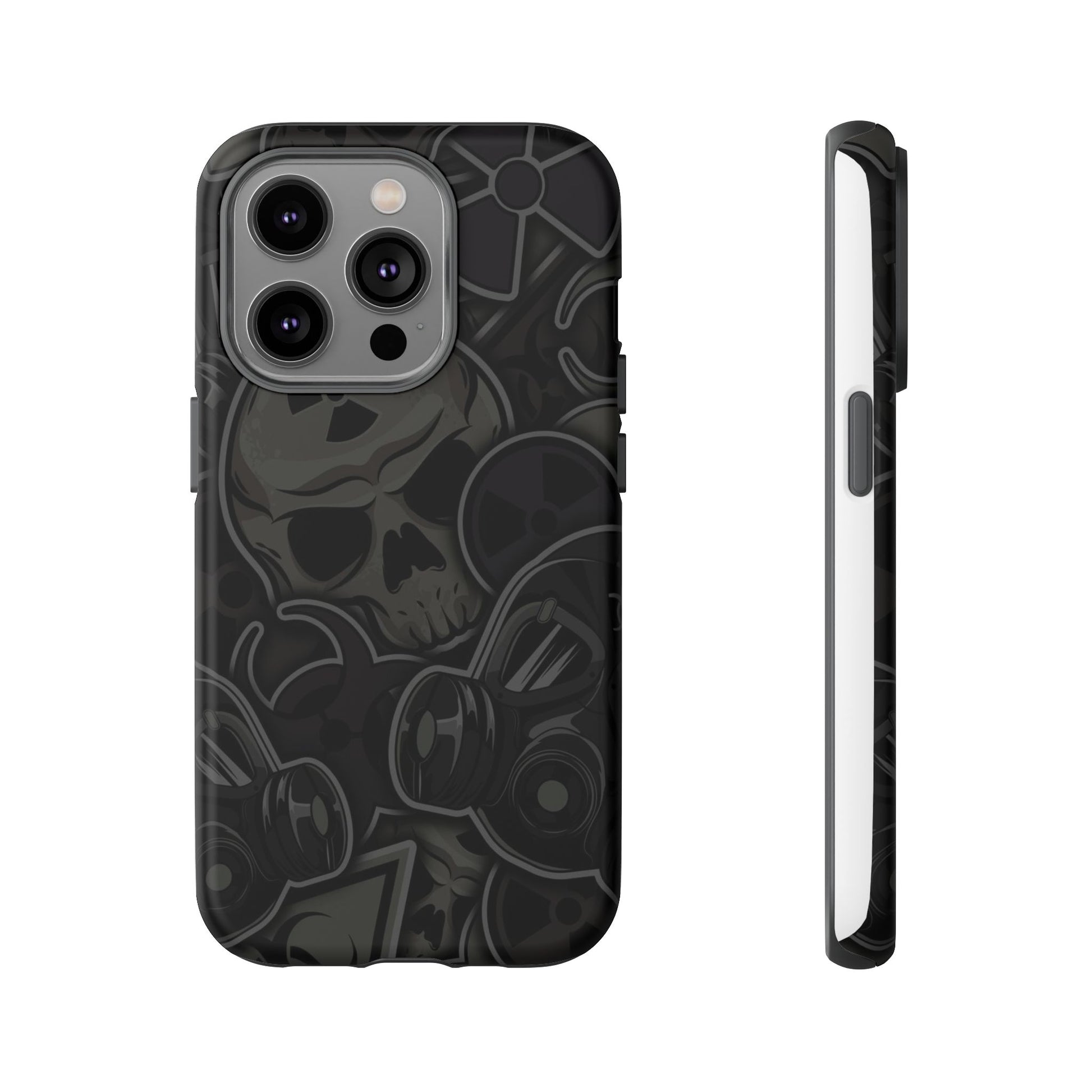 Tough Cases Phone Case, Edgy Skull Design Phone Cover, Gothic Cell Phone Shell