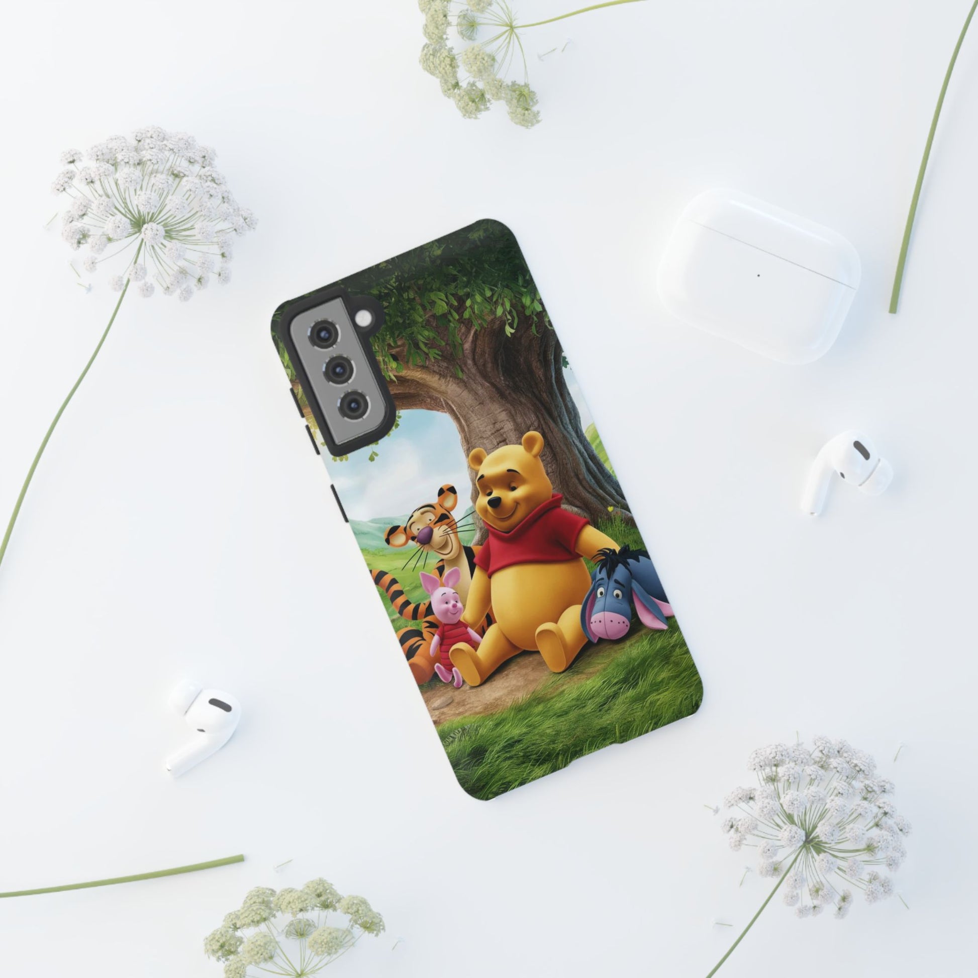 Cute Pooh Bear Phone Case, Tough Cases, Disney Phone for iPhones, Samsung, and Pixel