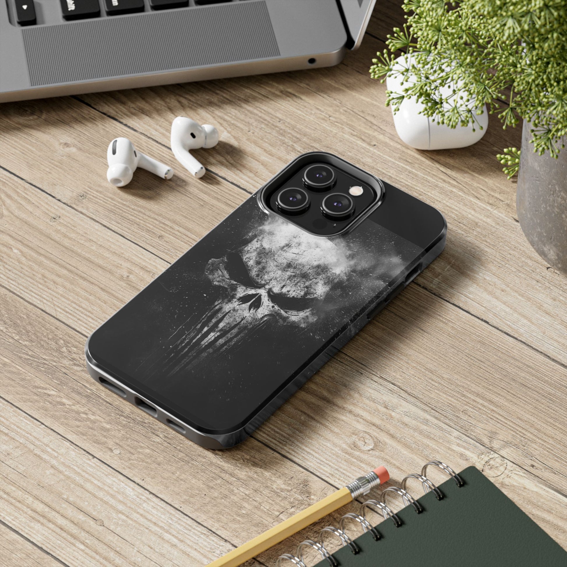 Smoking Skull Theme Phone Case for iPhone & Samsung Galaxy Phones