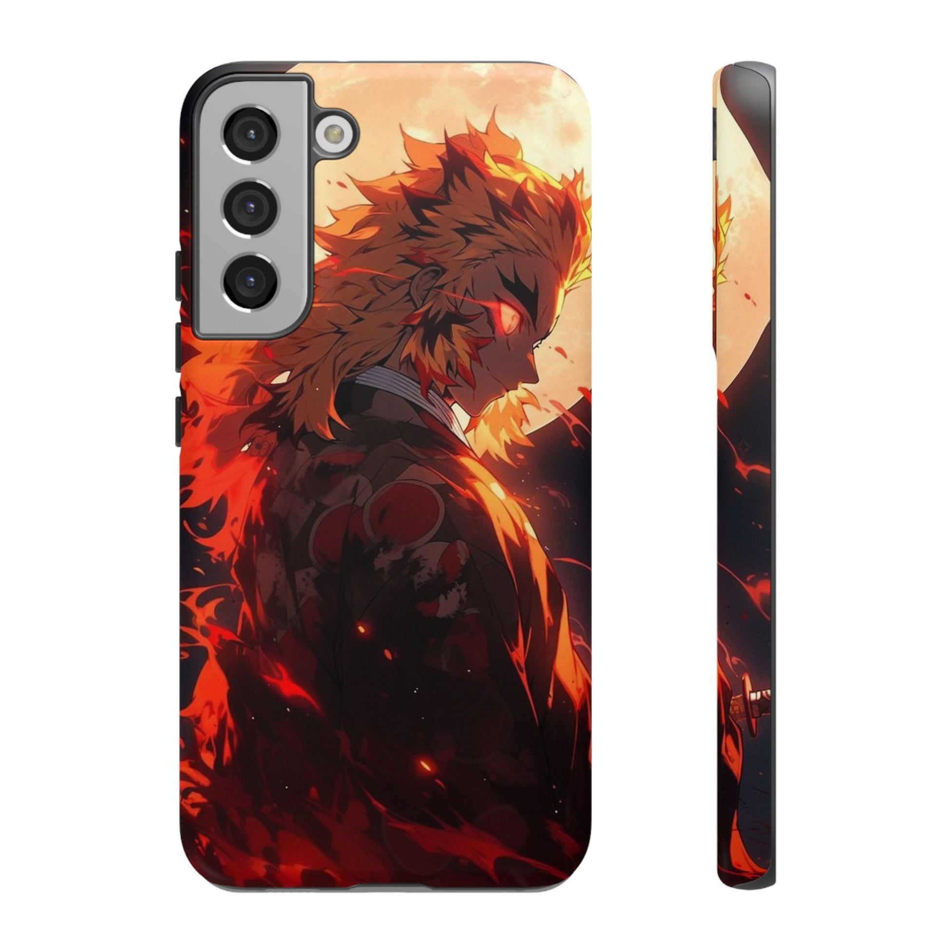 Demon Sl;ayer Rengoku Anime Phone Case, Tough Cases for iPhones, Samsung, and Pixel