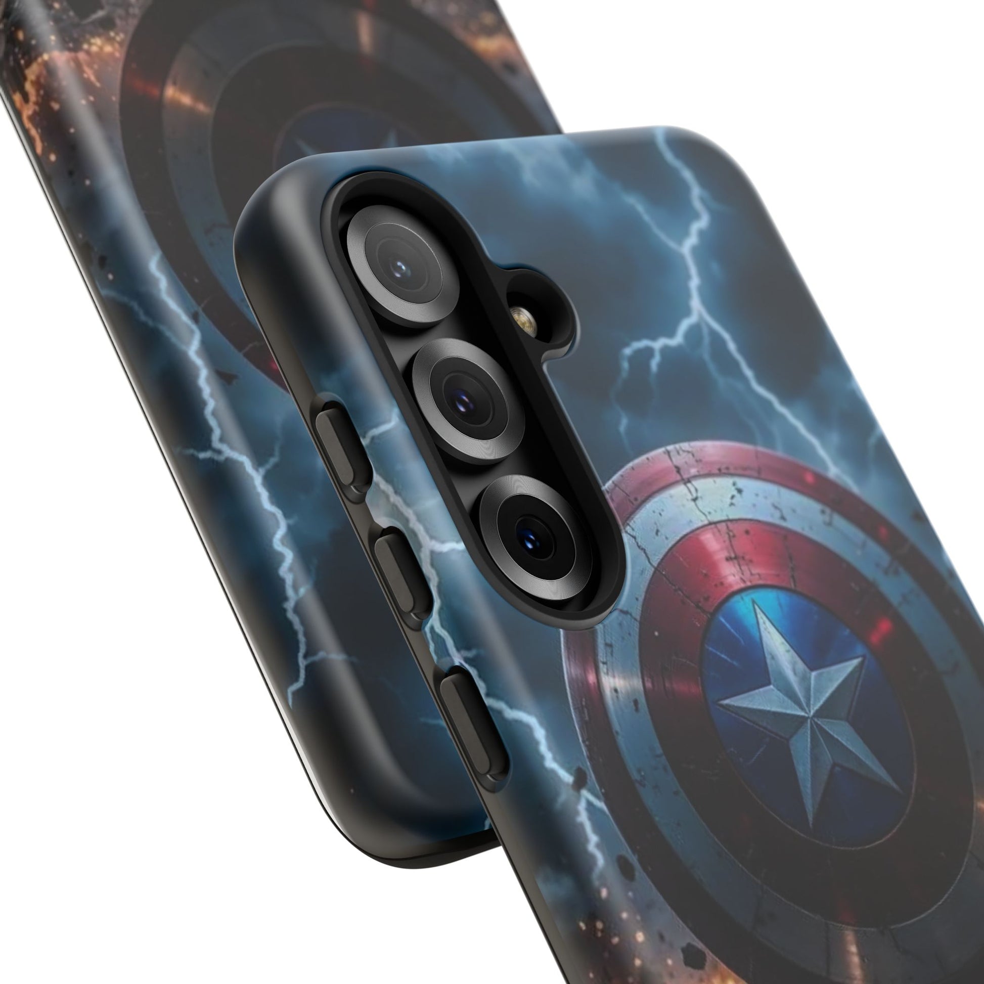Captain America Shield Tough Cases for iPhones, Samsung, and Pixel