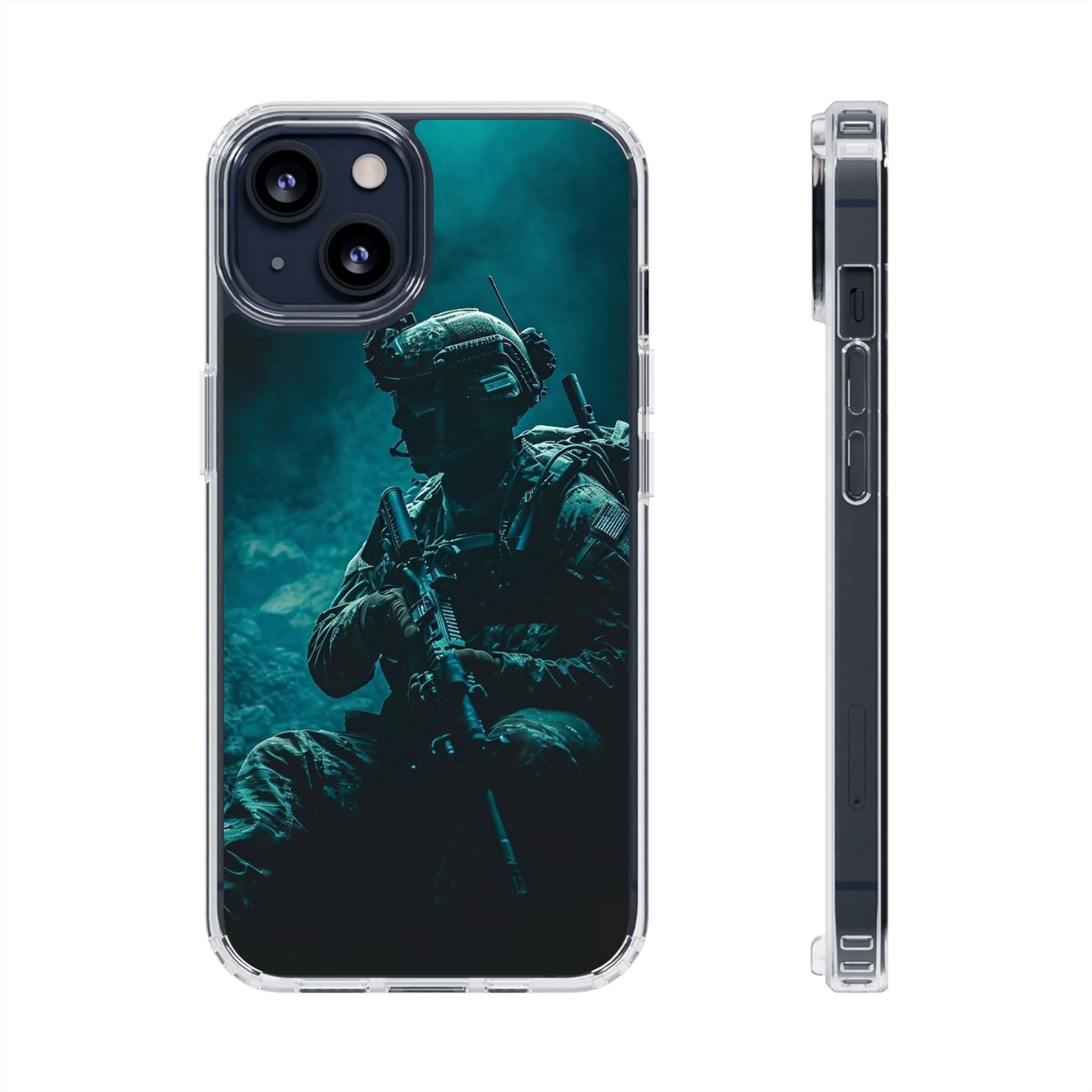 USA Military Inspired design Clear Phone Cases for Iphone and Samsung phones