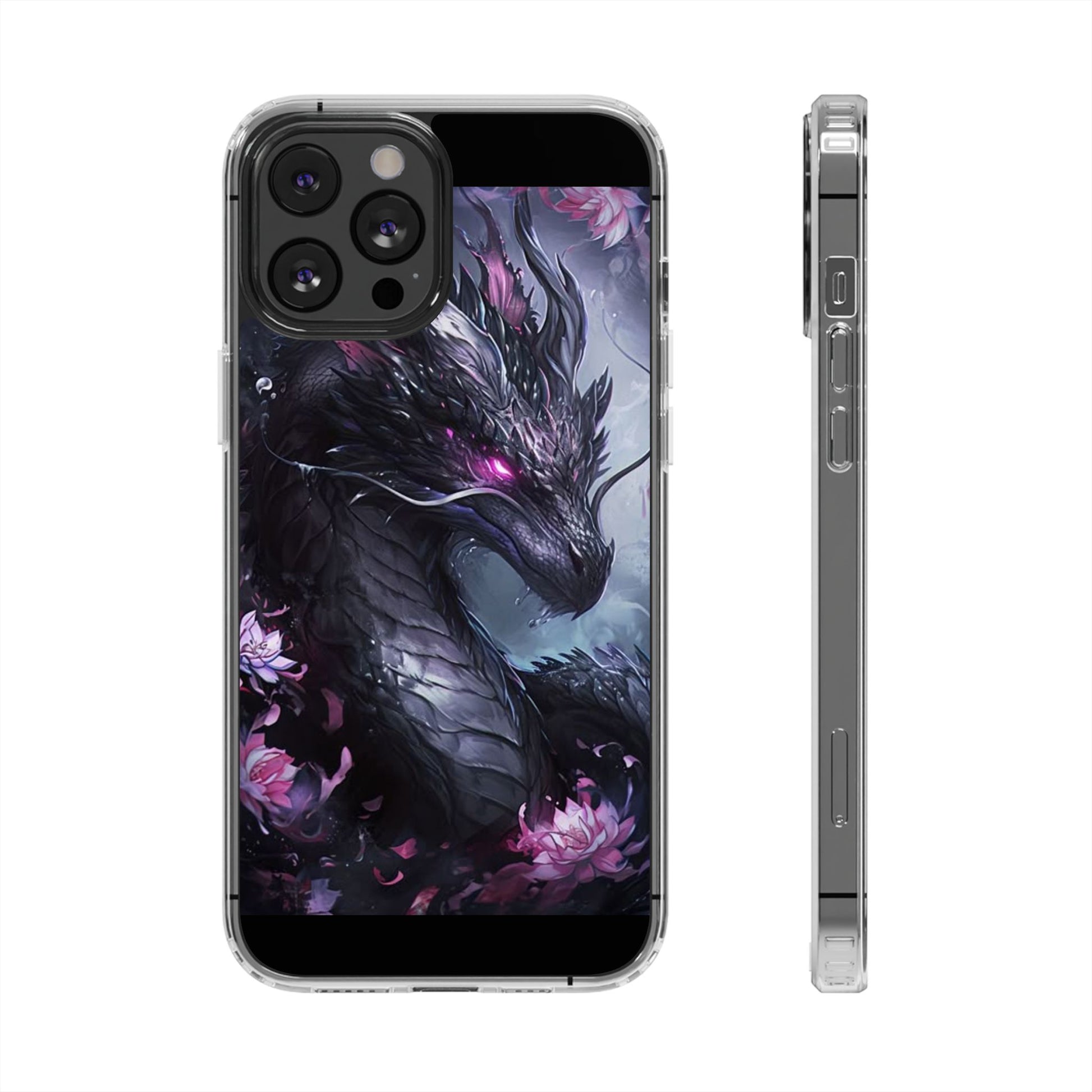 Phone Cases, Purple Dragon Design, iPhone Samsung Case, Protective Cover, Unique