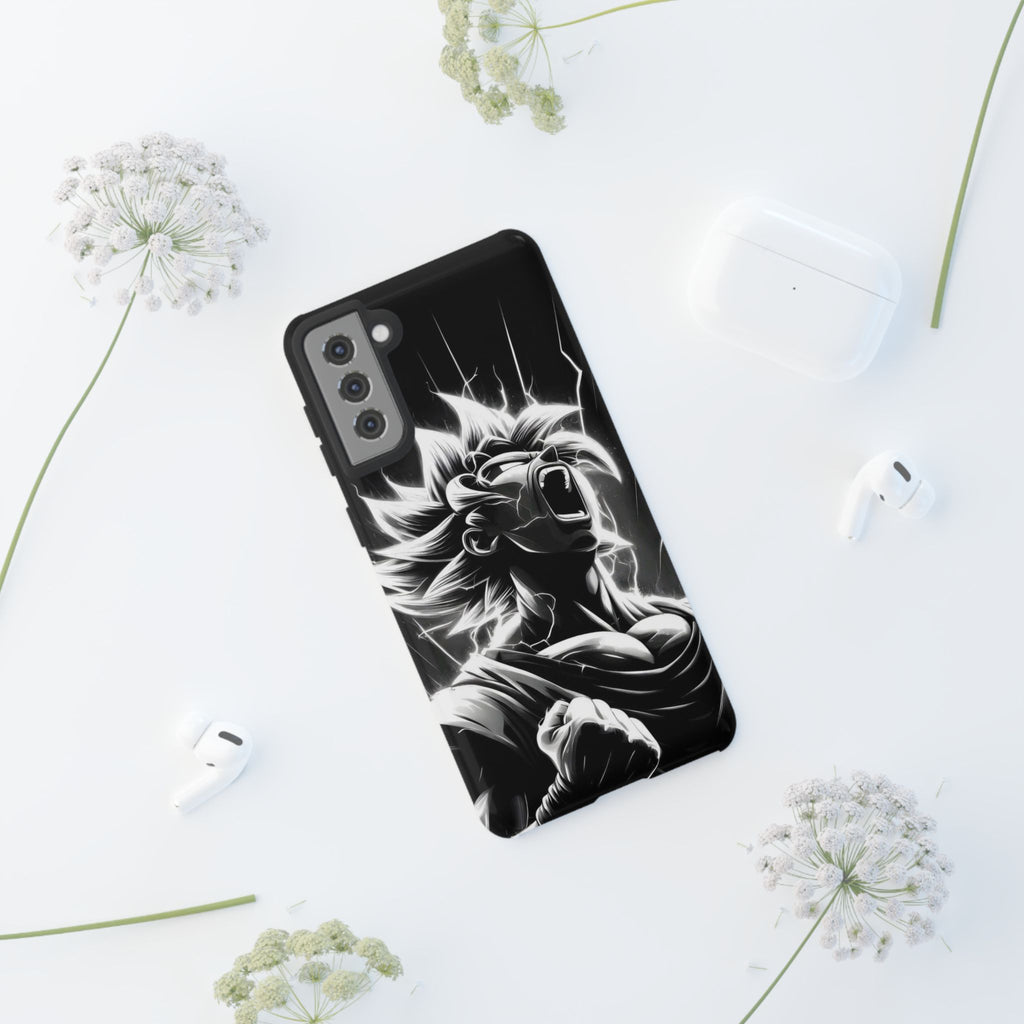 Anime Saiyan Rage Dragon ball Z Tough Cases for iPhones, Samsung, and Pixel