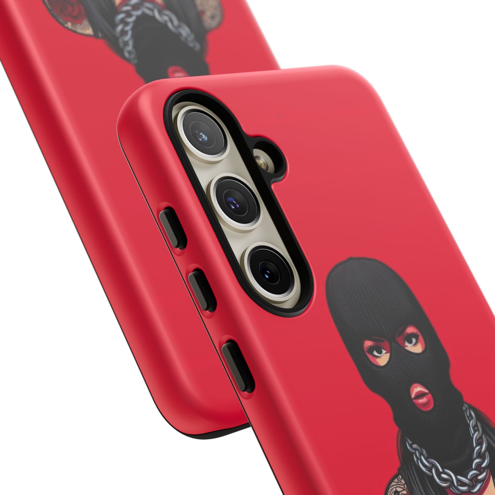 Thug Girl Red Design Tough Cases for iPhones, Samsung, and Pixel