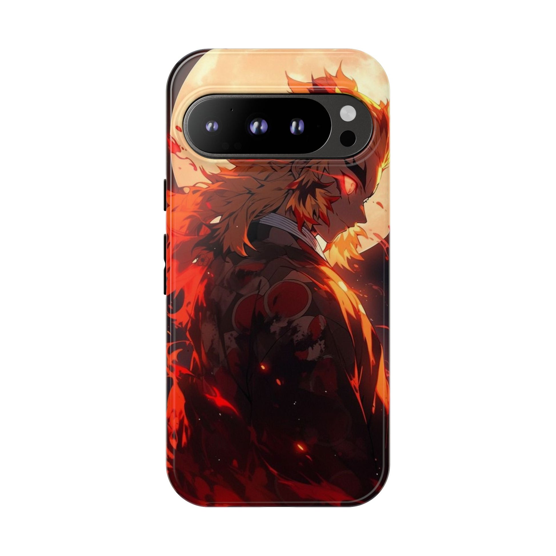 Demon Sl;ayer Rengoku Anime Phone Case, Tough Cases for iPhones, Samsung, and Pixel