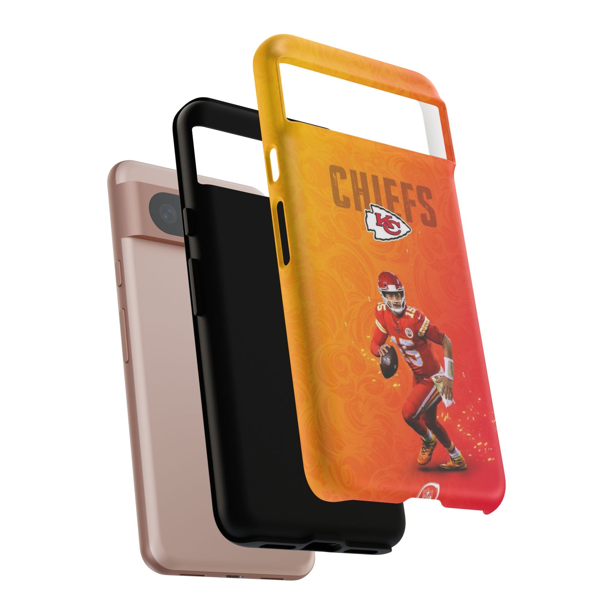 Kansas City Chiefs Patrick Mahomes Football Tough Cases for iPhones, Samsung, and Pixel
