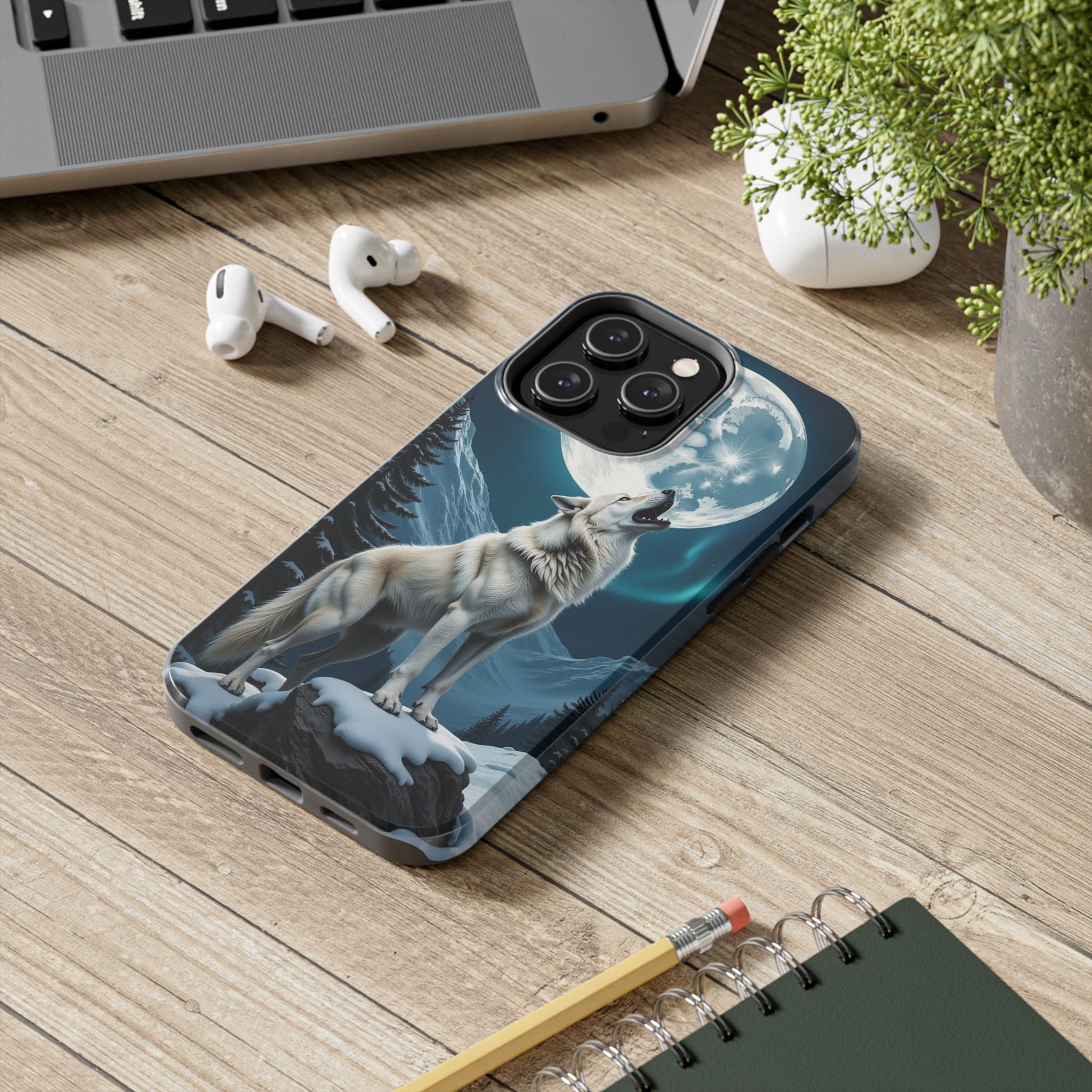 Howling Wolf Theme Phone Cases for iPhones & Samsung Phones