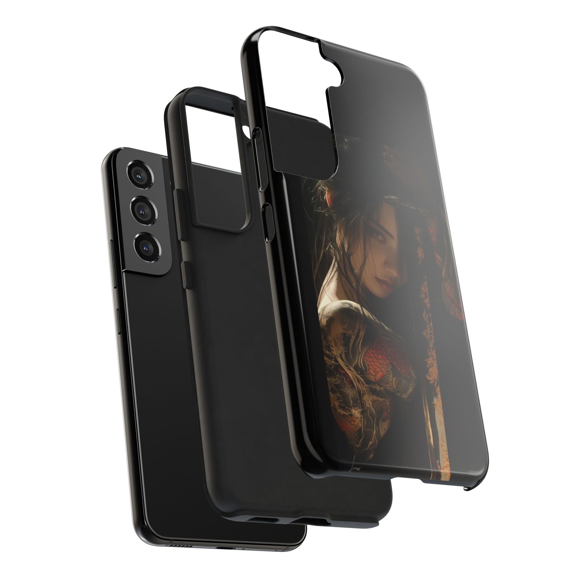 Samurai Female Warrior Design Phone Cases for iPhone & Samsung Galaxy Phones
