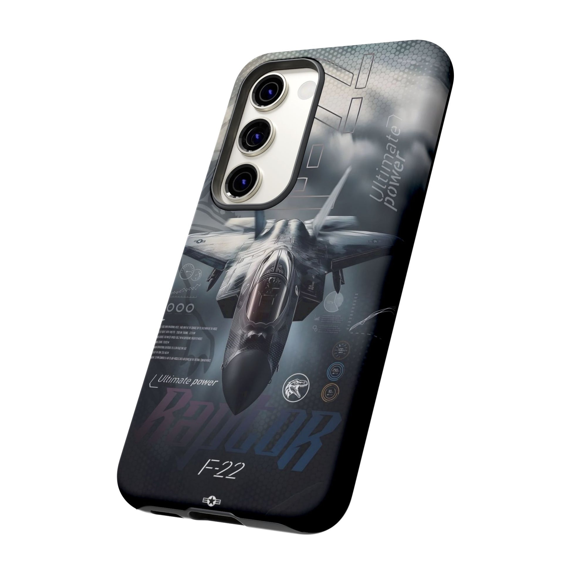 F-22 Raptor Fighter Jet Tough Cases for iPhones, Samsung, and Pixel