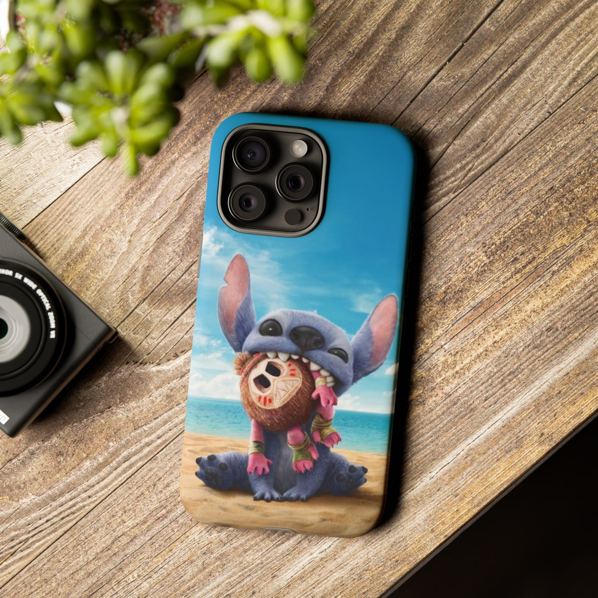 Stitch Beach Sunset Landscape Phone Case for iPhone, Samsung Galaxy, & Pixel Phones
