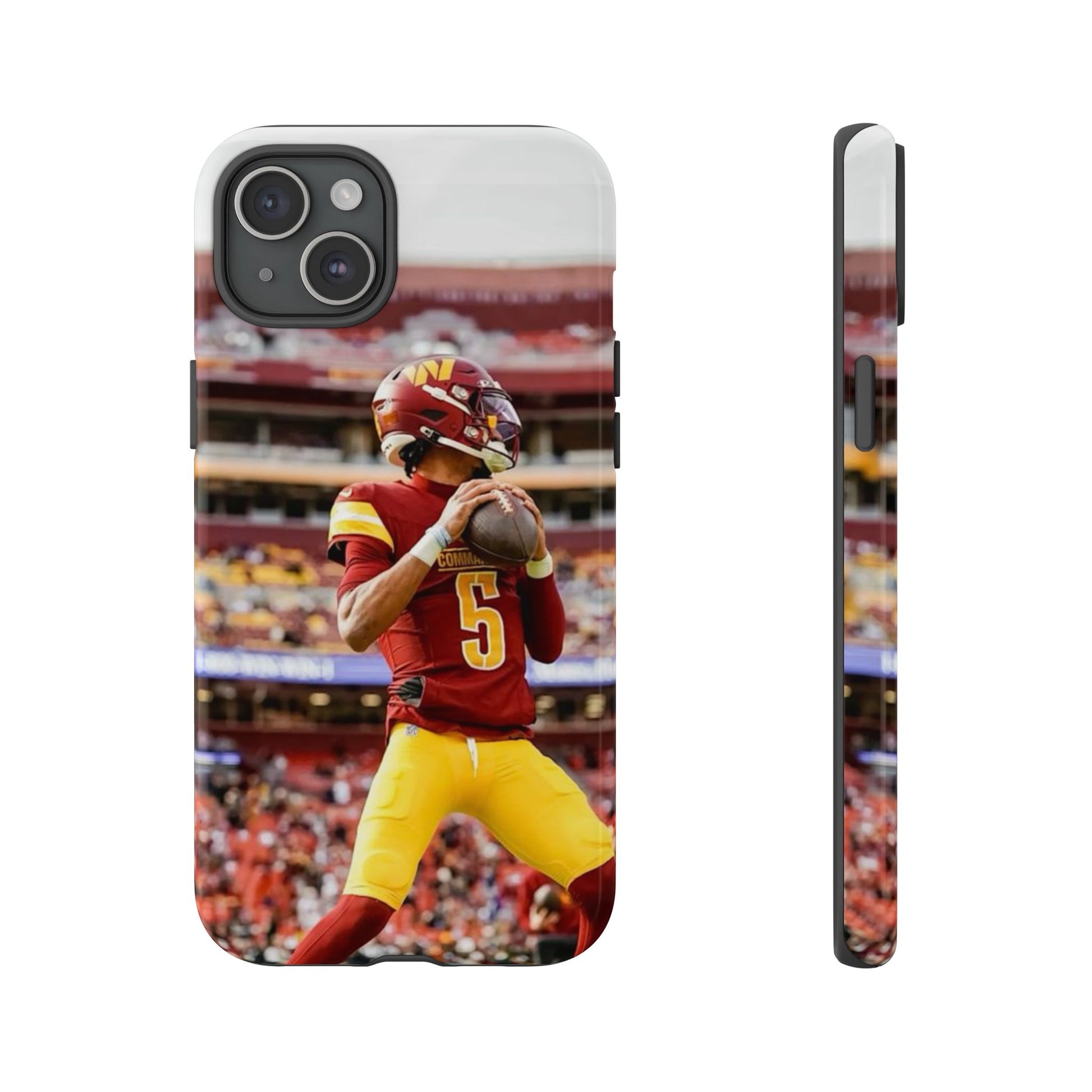 Jayden Daniels Washington Football Tough Cases for iPhones, Samsung, and Pixel