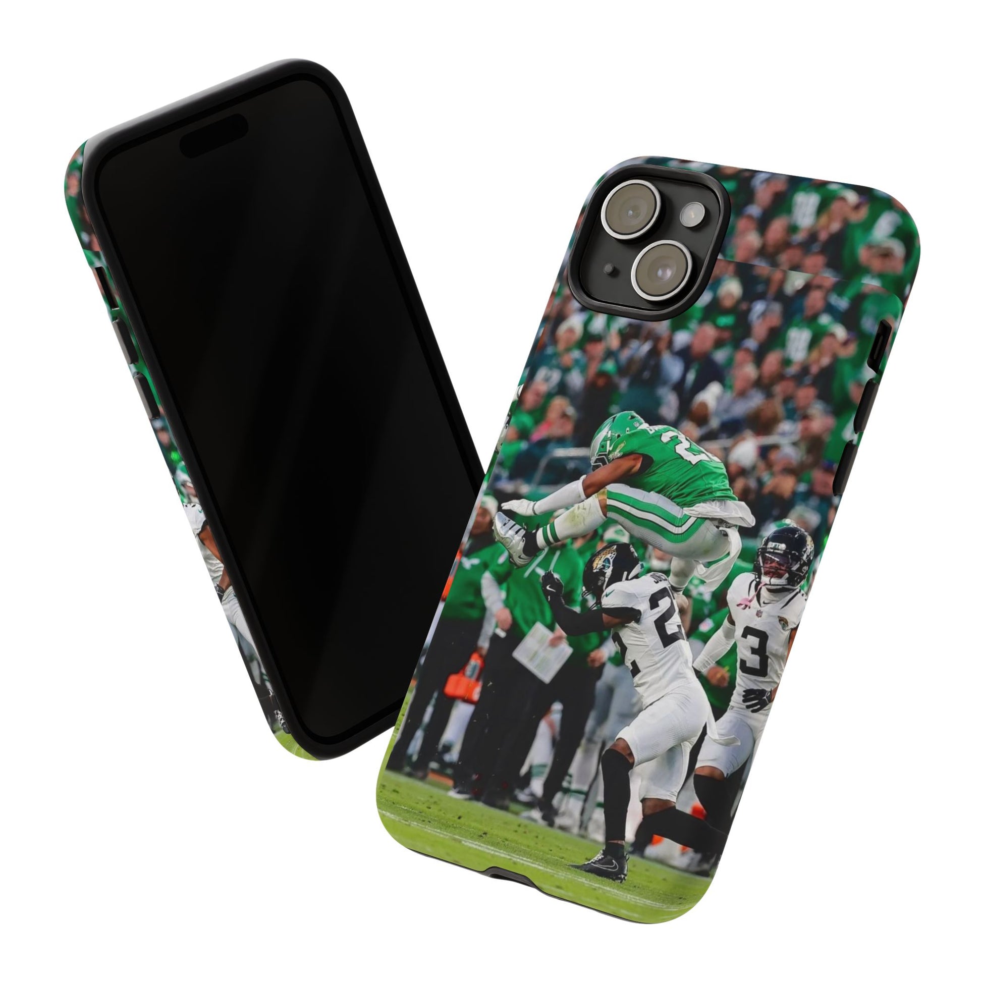 Saquon Barkley The Huddle Eagles Football Tough Cases for iPhones, Samsung, and Pixel
