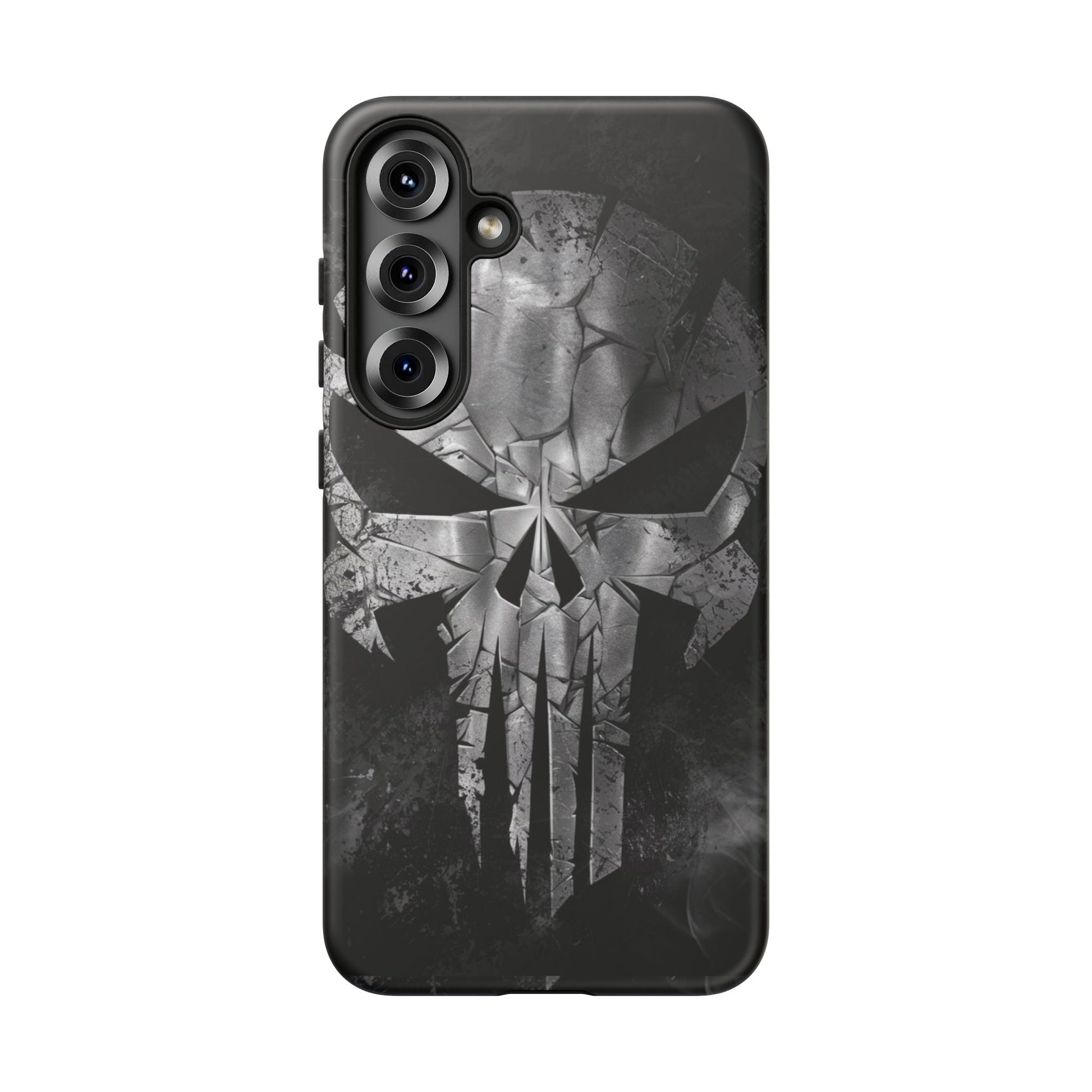 The Punisher Logo Art Tough Cases for iPhones, Samsung, and Pixel