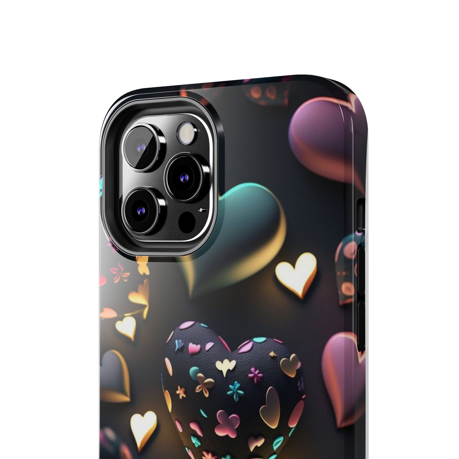 Floating Hearts Themed Tough Phone Cases for Iphones & Samsung Phones