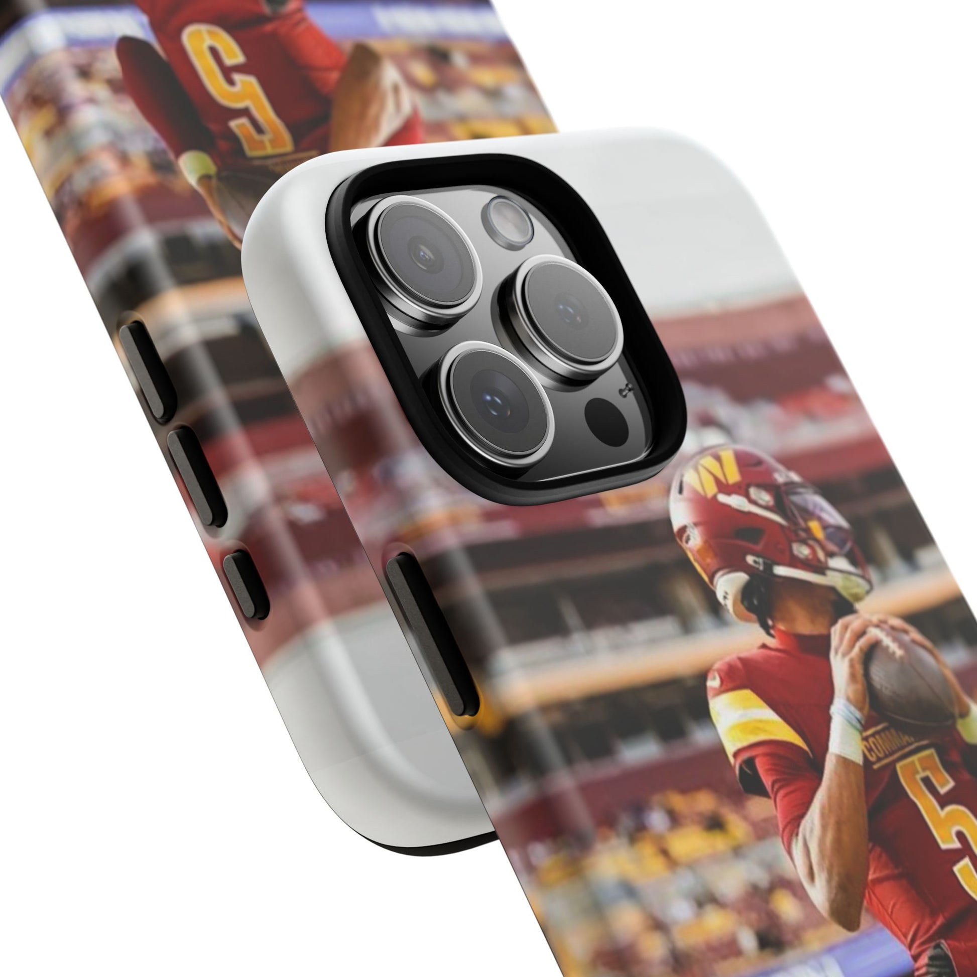 Jayden Daniels Washington Football Tough Cases for iPhones, Samsung, and Pixel