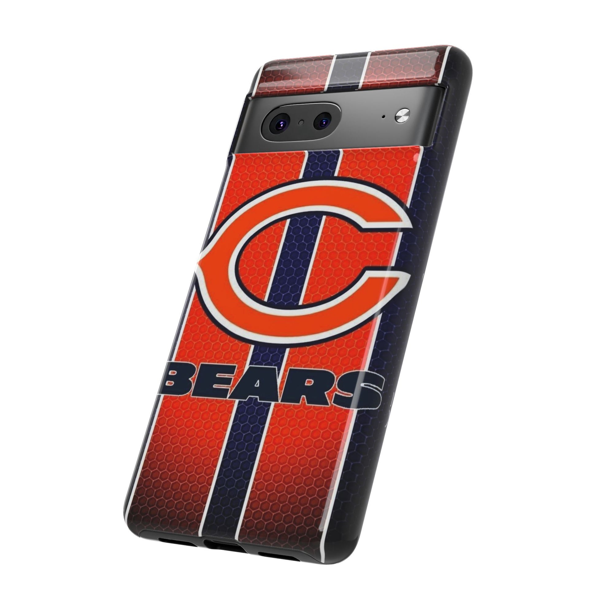 Chicago Bears Stripes Football Phone Case, Tough Cases for iPhones, Samsung, and Pixel