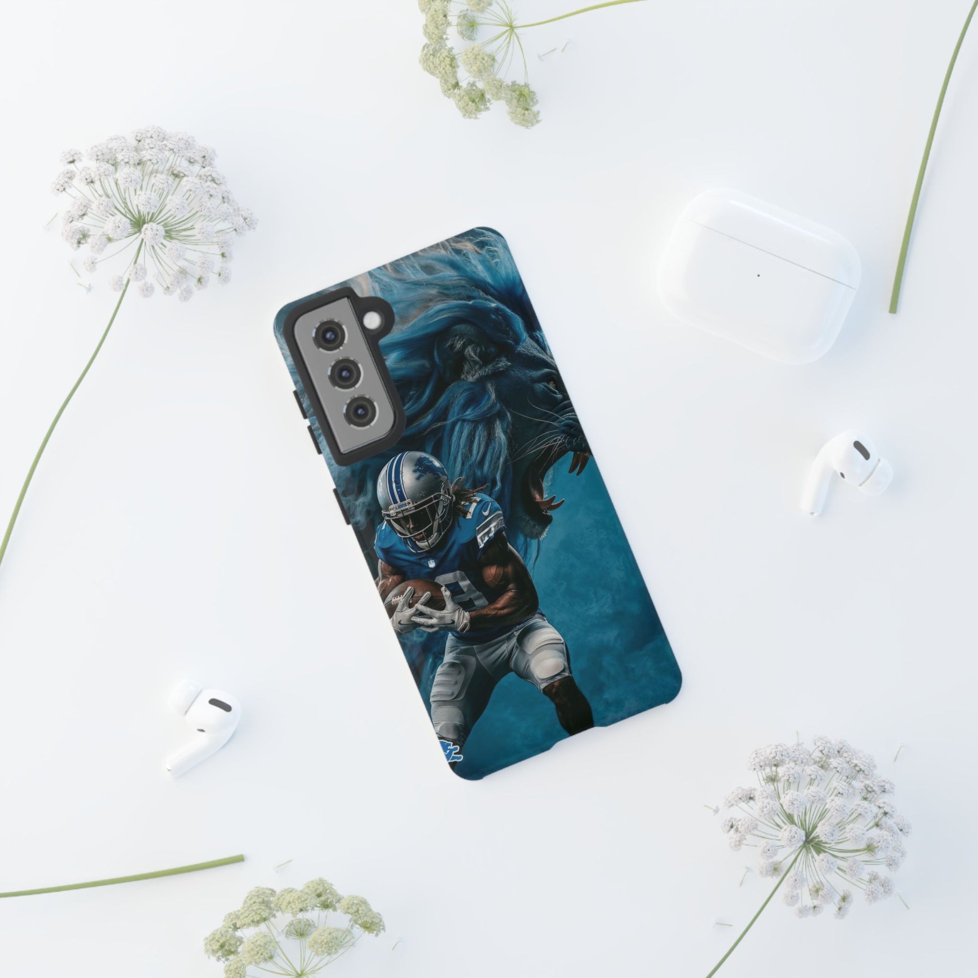 Detroit Lions Player Football Phone Case, Tough Cases for iPhones, Samsung, and Pixel