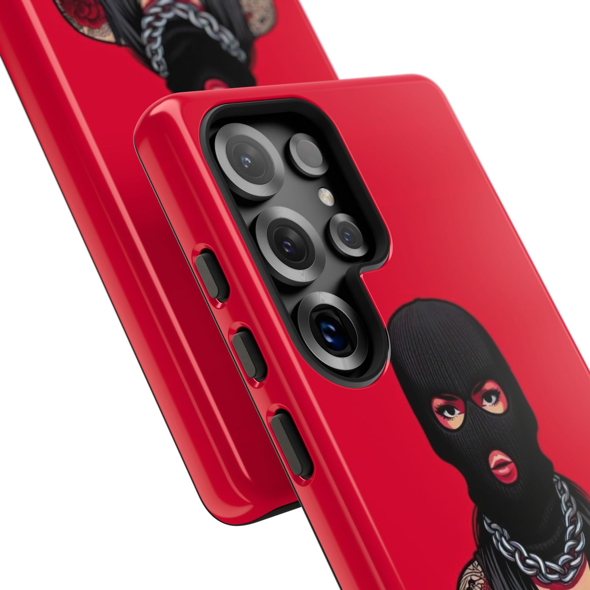 Thug Girl Red Design Tough Cases for iPhones, Samsung, and Pixel