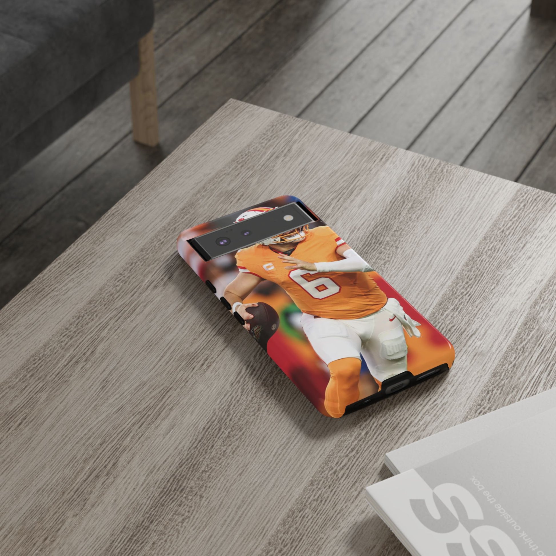 Tampa Bay Buccaneers Baker Mayfield Football Tough Cases for iPhones, Samsung, and Pixel